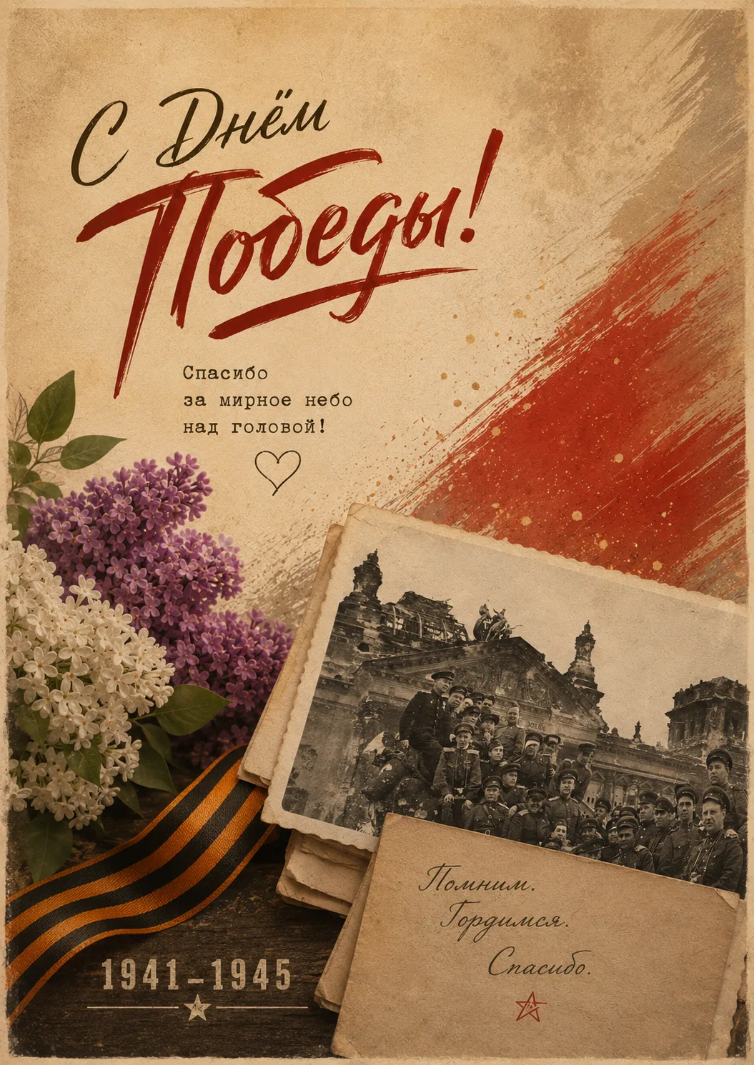 🕊️ С Днём Победы!

9 Мая - это память о людях, которые прошли через тяжелейшие испытания ради мира,