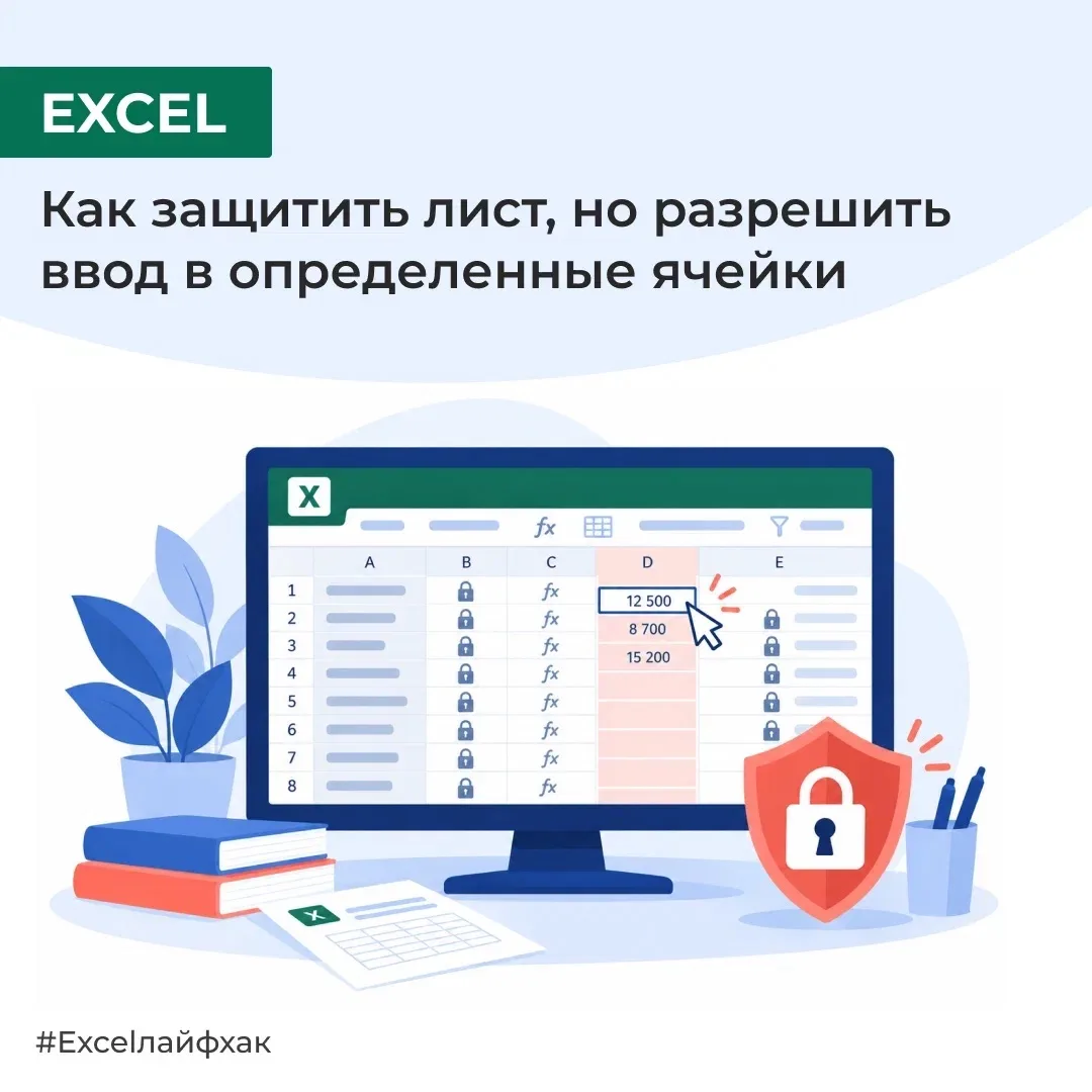 Отправили бюджет коллегам, а они случайно сломали формулы? Выделите ячейки, куда можно ...