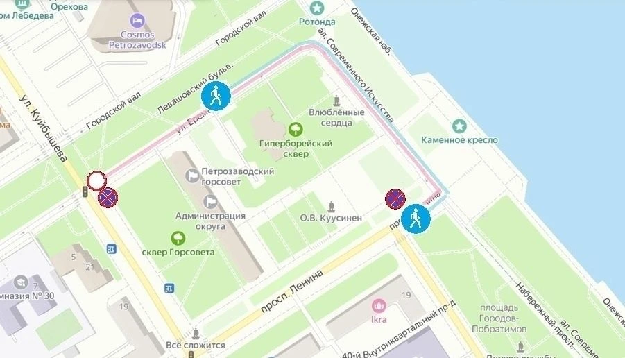 Схема движения изменится в центре Петрозаводска
