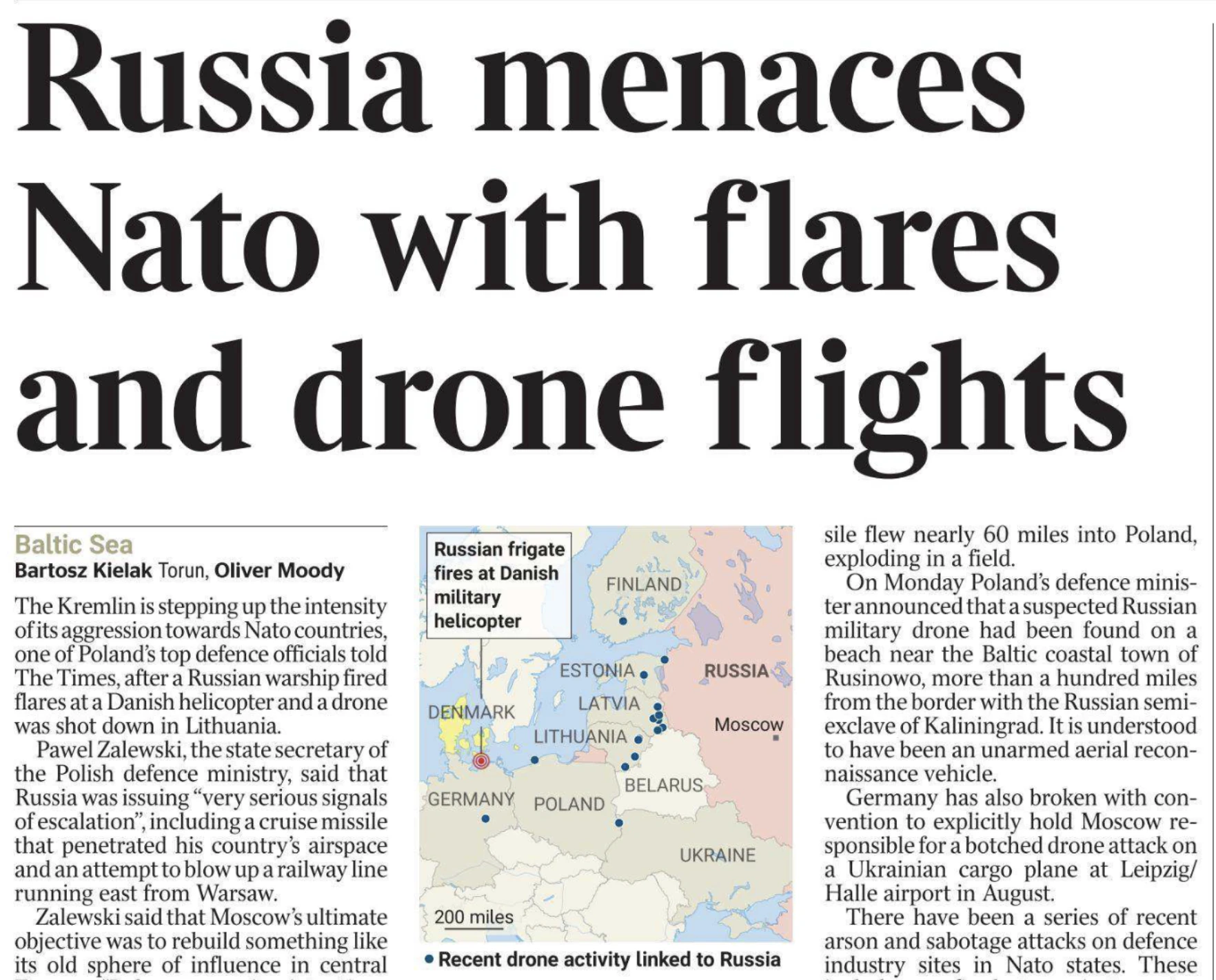 Вот и The Times сегодня шумит по поводу «обстрела датского вертолета российским фрегато...