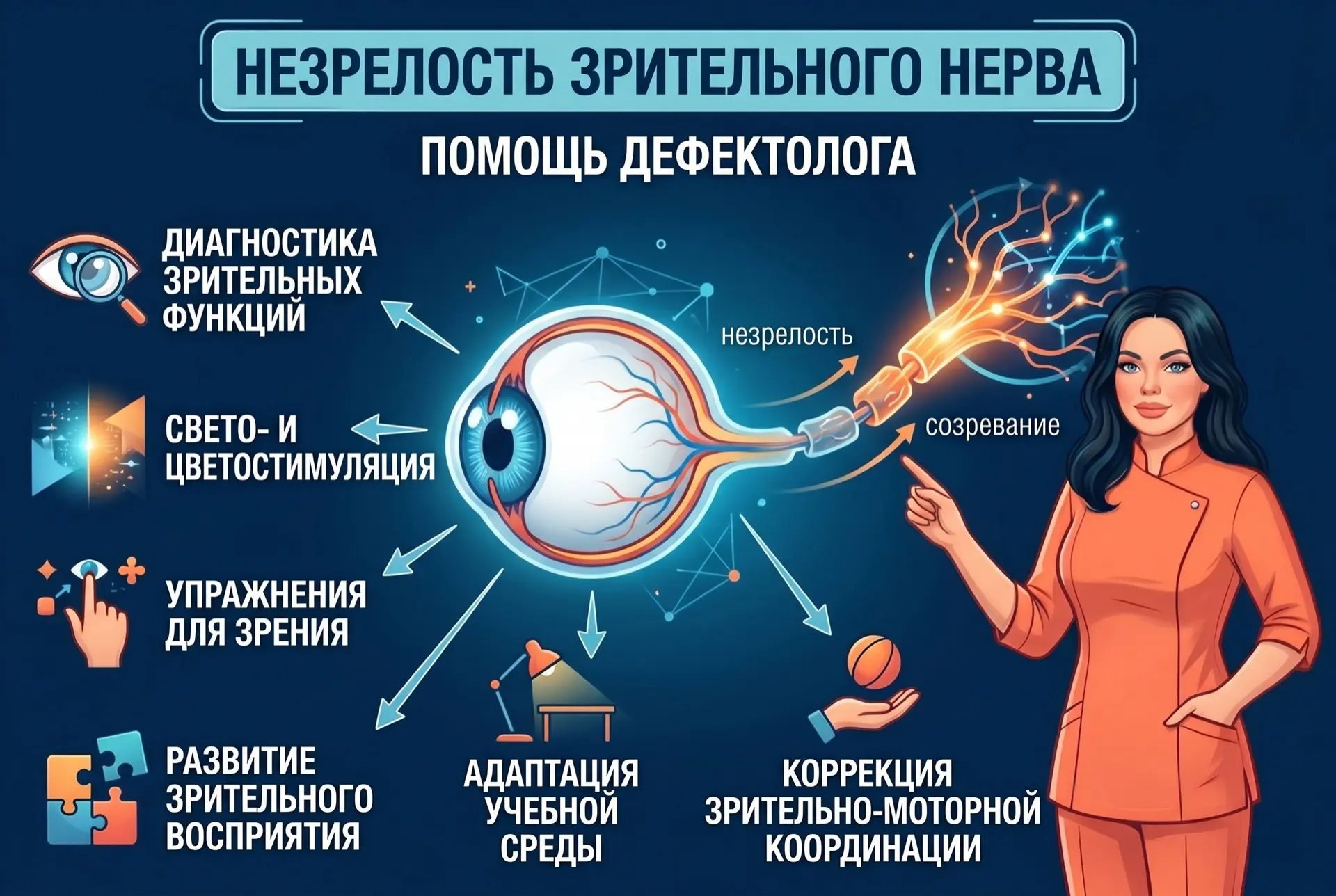 Диагноз «незрелость зрительного нерва» звучит пугающе для родителей. За этой формулиров...