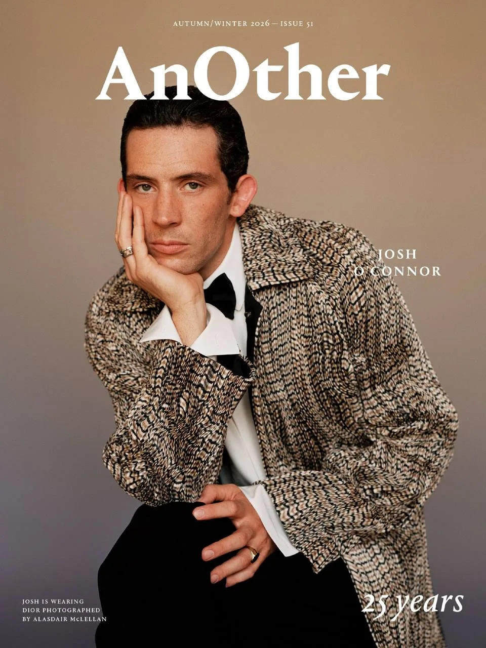 Краш Джош О’Коннор на обложке AnOther. С ног до головы в Dior Джонатана Андерсона