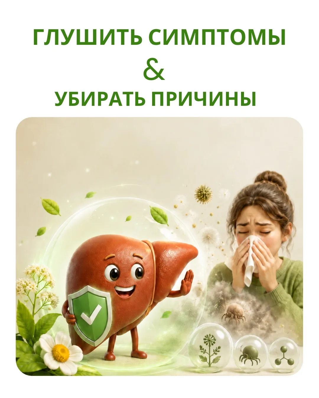 🤔 Глушить симптомы или бороться с причинами?

Друзья, продолжаем тему аллергии.

В карточках расска