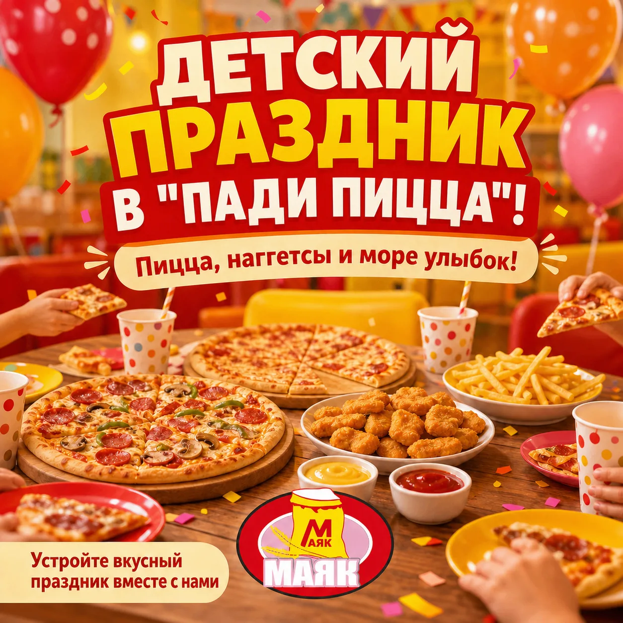 🎈 Детский праздник в «ПАДИ ПИЦЦА»!