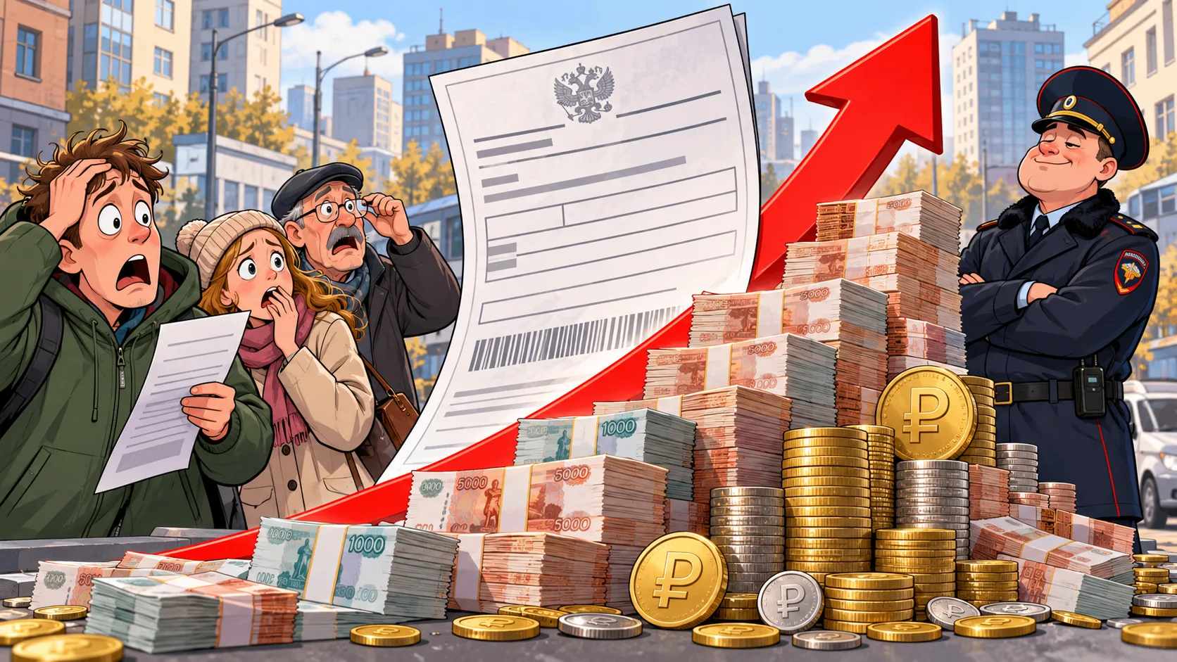 Правительство внесло в Госдуму законопроект об увеличении административных штрафов по 2...