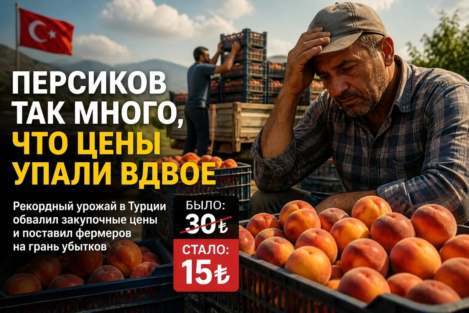 🍑 Рекордный урожай персиков в Турции обвалил цены