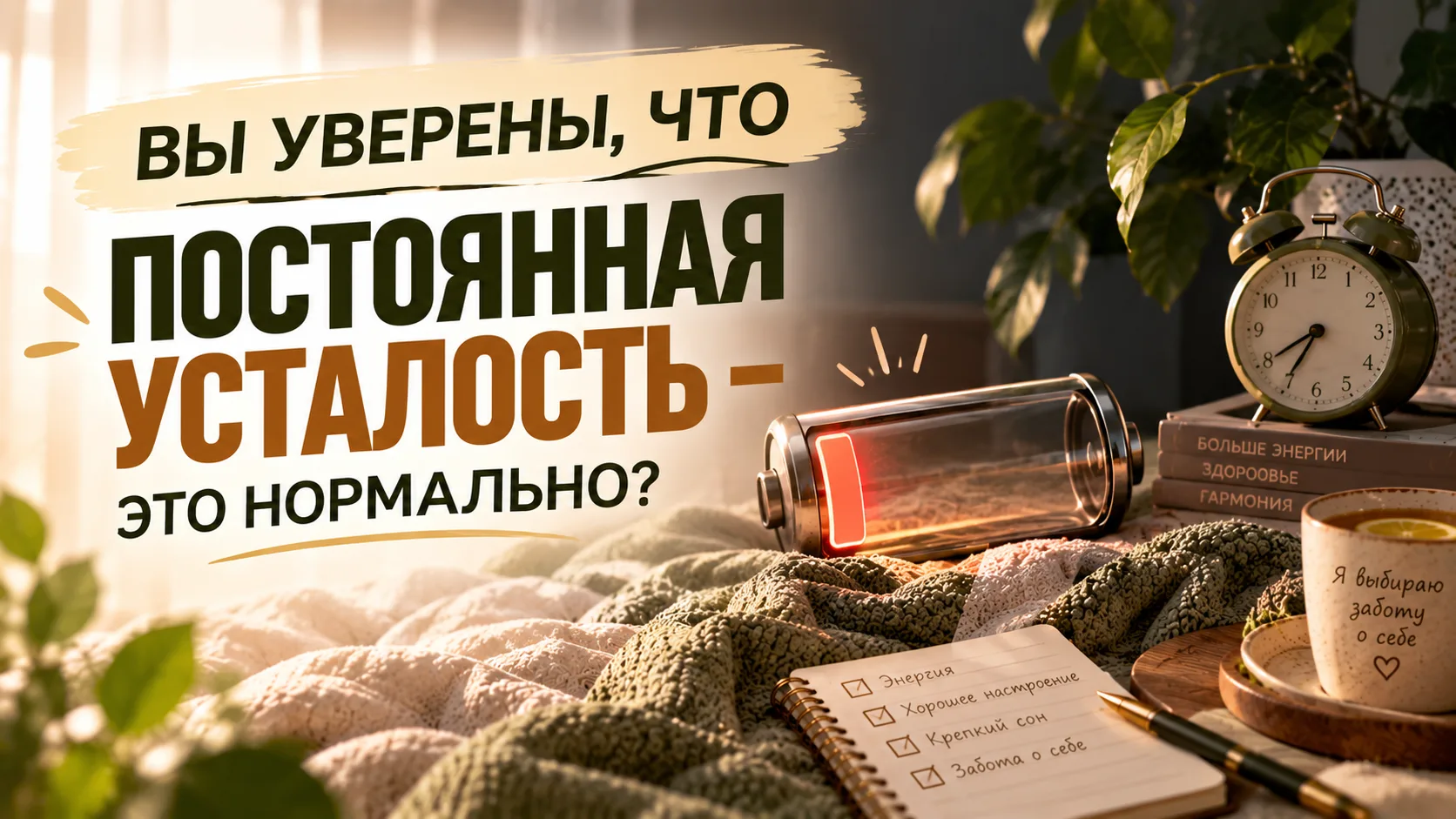 Вы уверены, что постоянная усталость - это нормально? 🤔