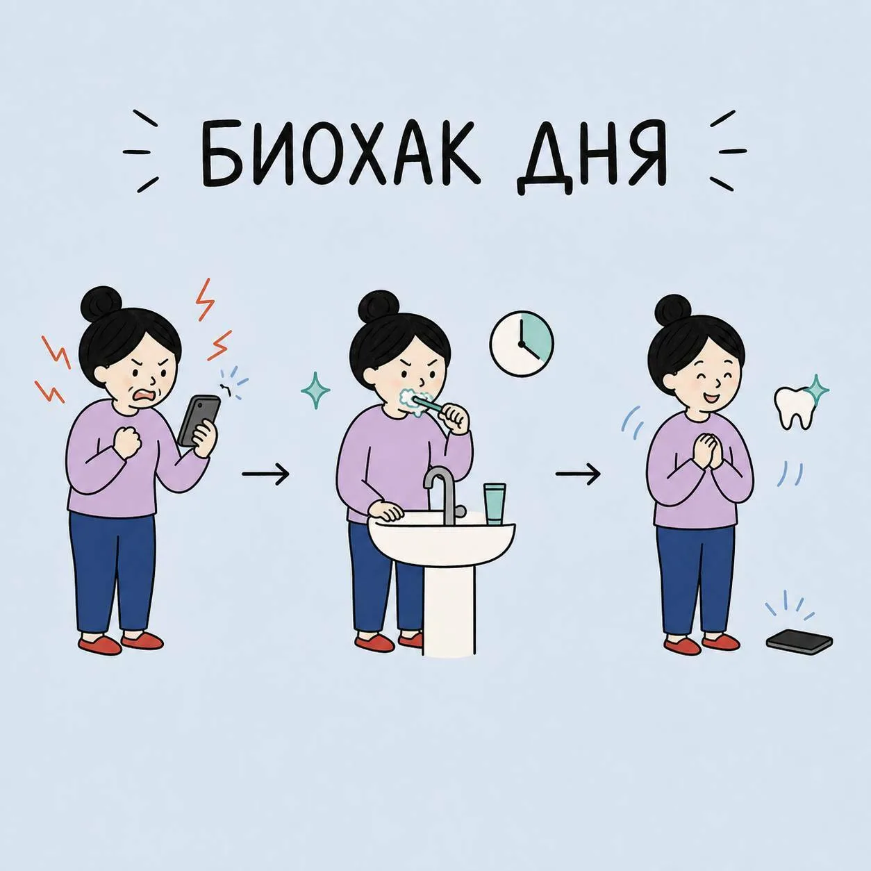 🔥Биохак дня: если нервничаете и чувствуете, что вот-вот взорвётесь, — почистите зубы.