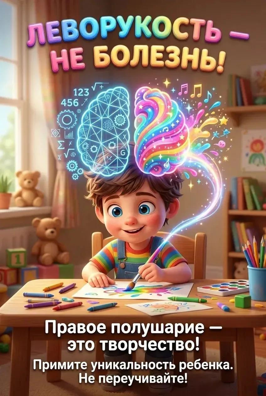 📢👋Леворукость - не болезнь! 🙌