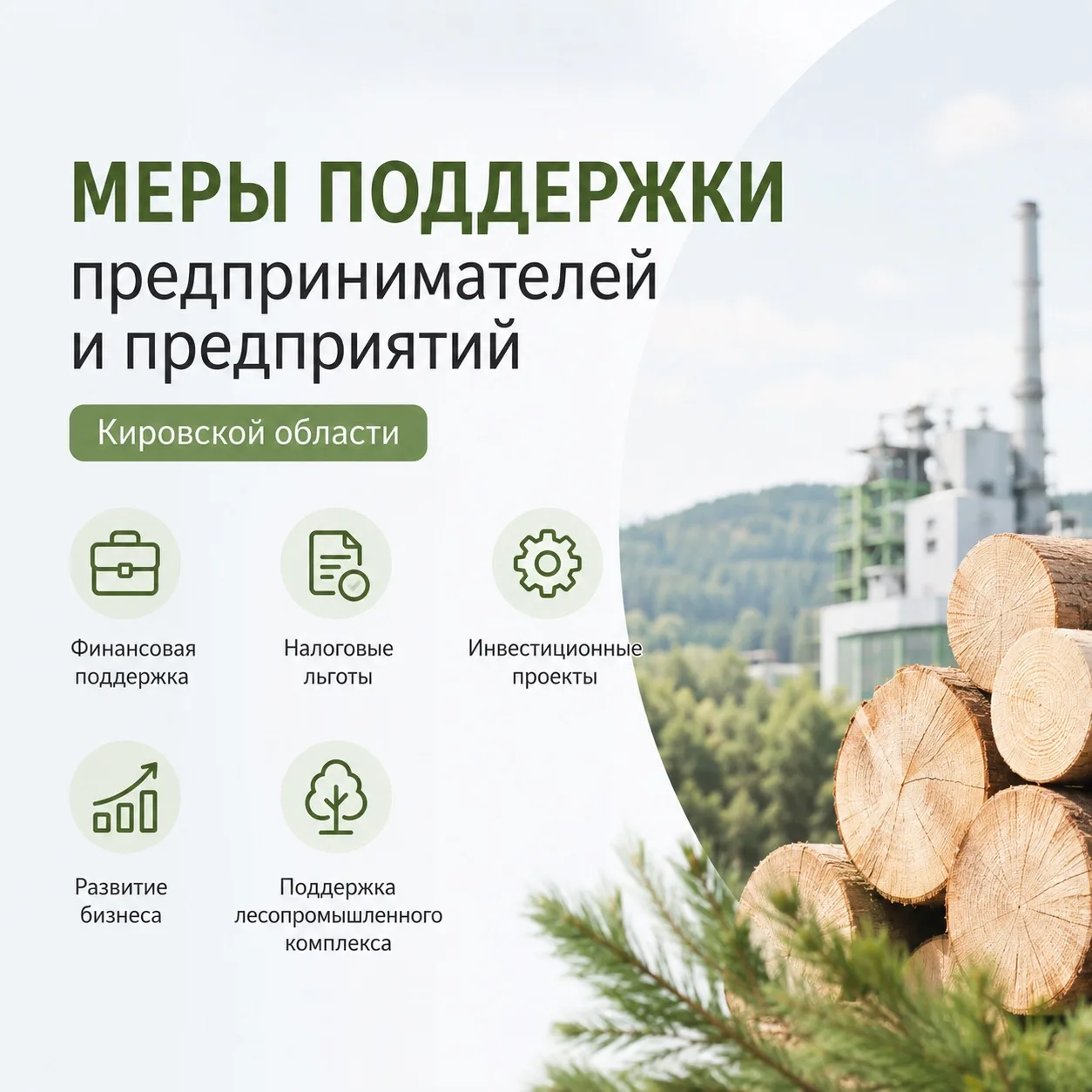 📝 Меры поддержки предпринимателей и предприятий Кировской области