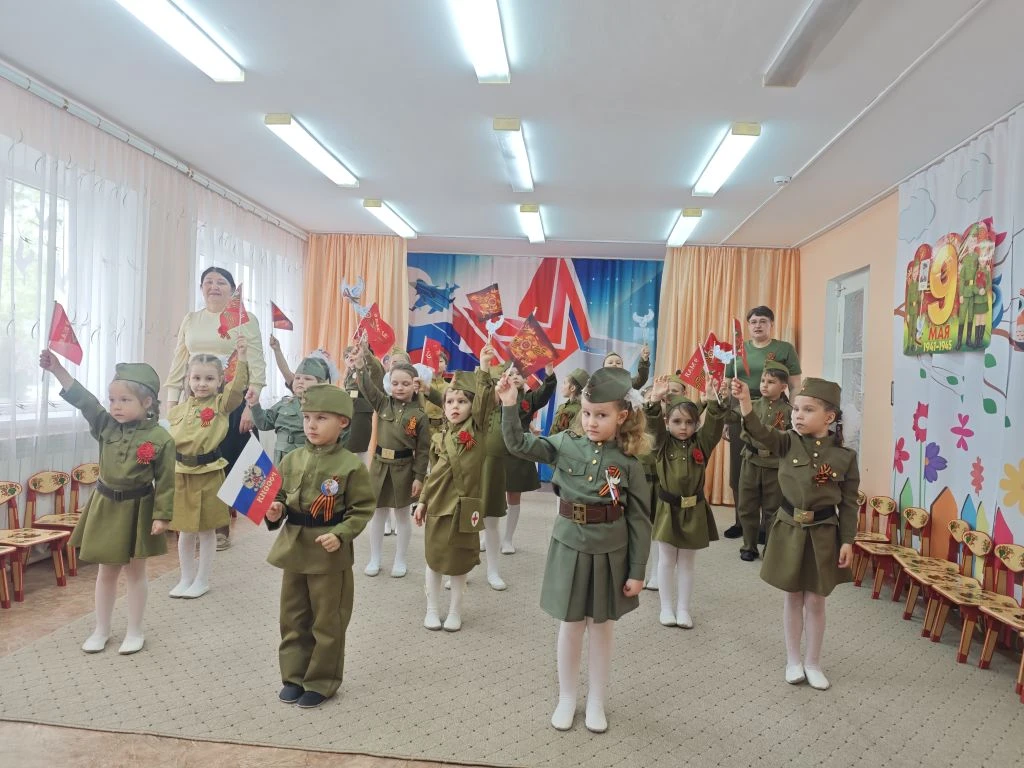 Накануне праздника в детском саду прошло мероприятие, посвященное Дню Победы в ВОВ.