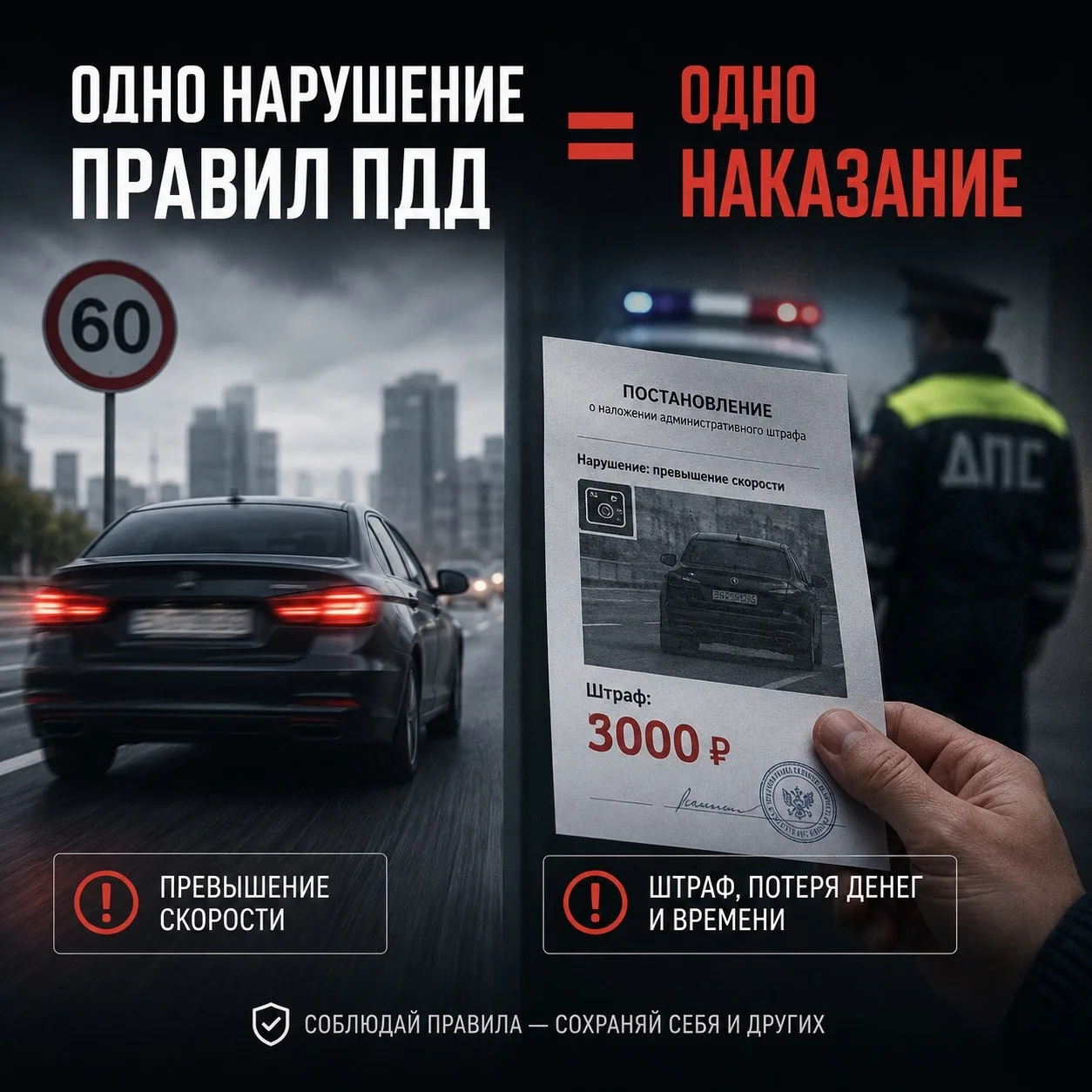 🚗 Одно нарушение — одно наказание