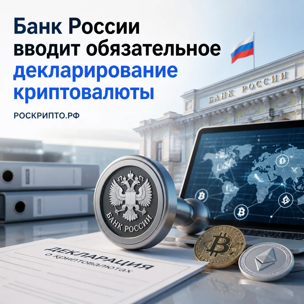 ⚖️ Банк России вводит обязательное декларирование криптовалюты