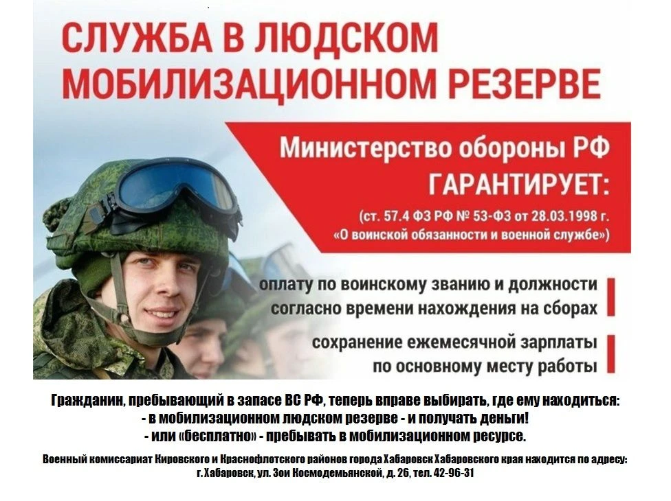 Руководством Министерства обороны Российской Федерации формируется система мобилизацион...