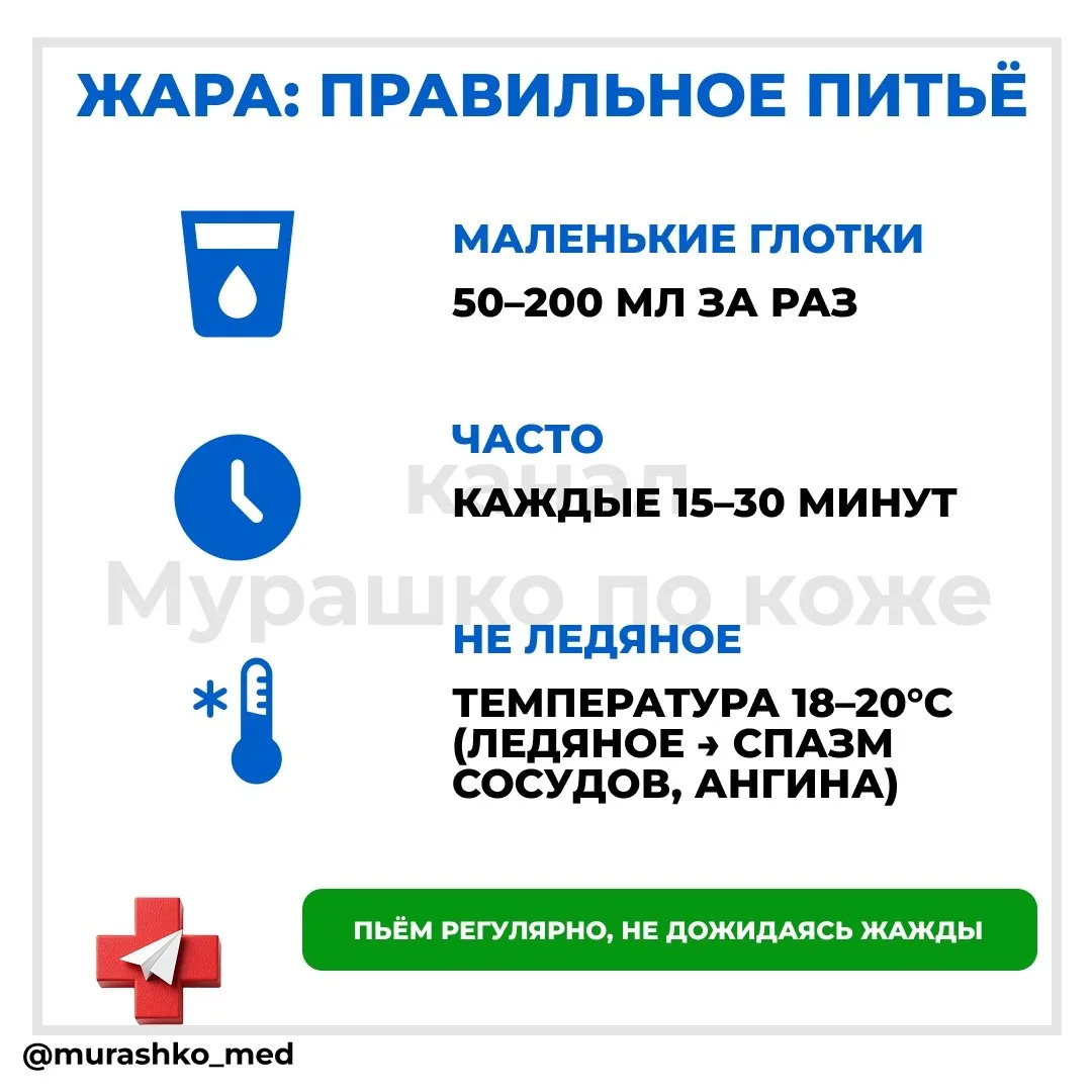 👁️ Как правильно пить в жару