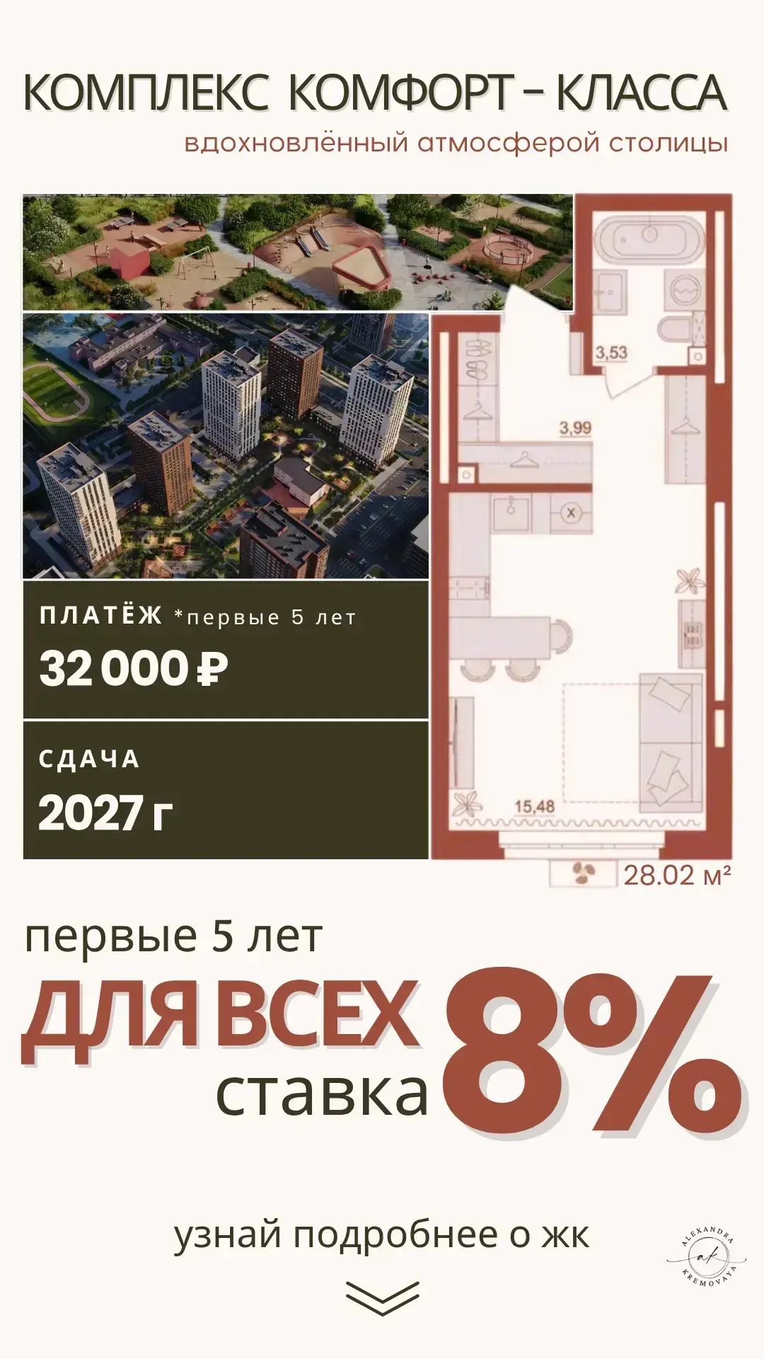 Стоимость квартиры:
