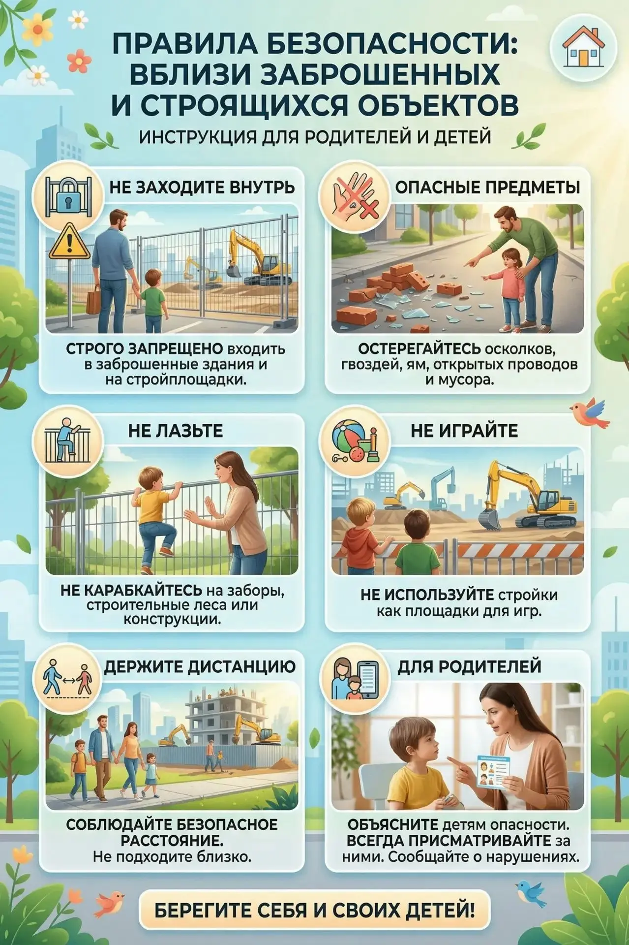 ⛔Безопасность детей: стройки и заброшенные здания

Если рядом с вашим домом есть строящийся объект и
