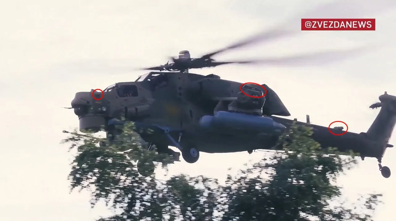 Предположительно, на Ми-28НМ стали устанавливать комплексы РЭБ для противодействия укра...