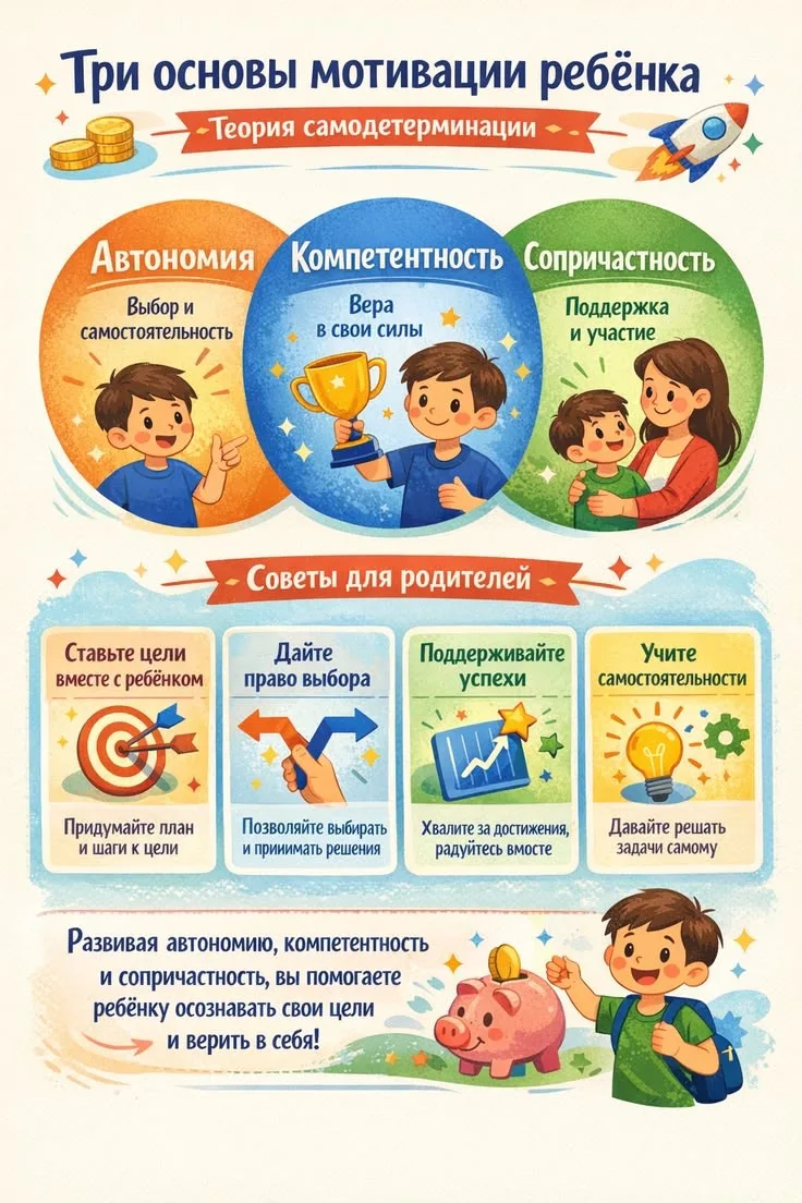 Мотивация ребёнка — это внутреннее желание учиться, пробовать новое и развиваться. ✨