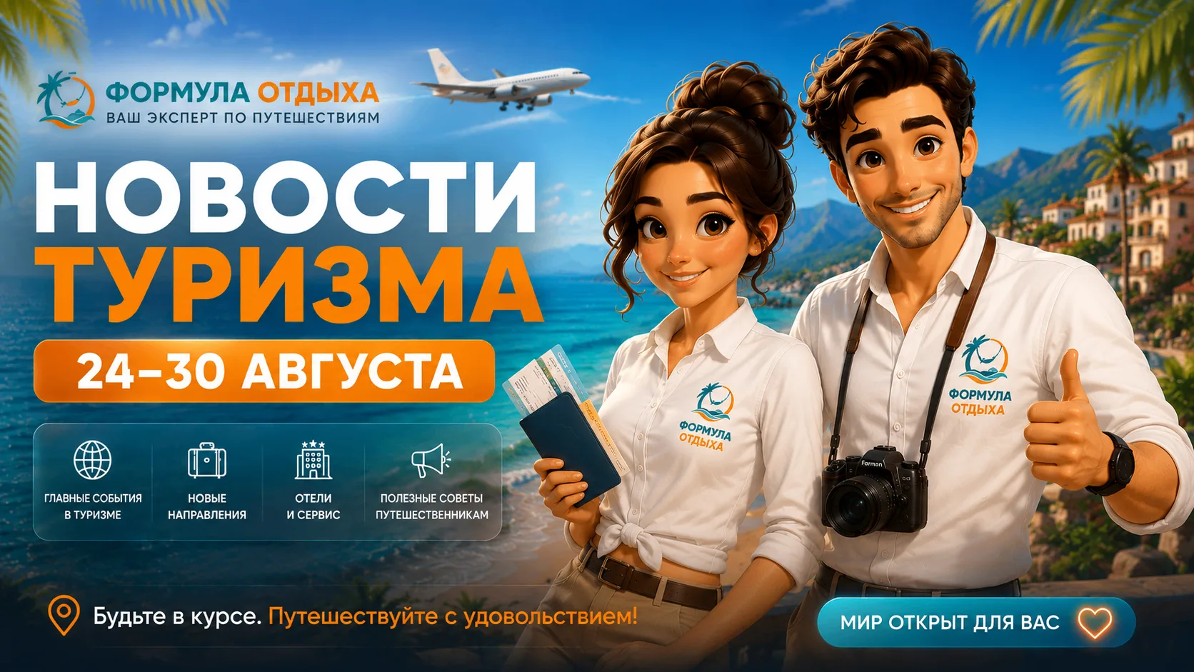 🗺 НОВОСТИ ТУРИЗМА с 24 по 30 августа