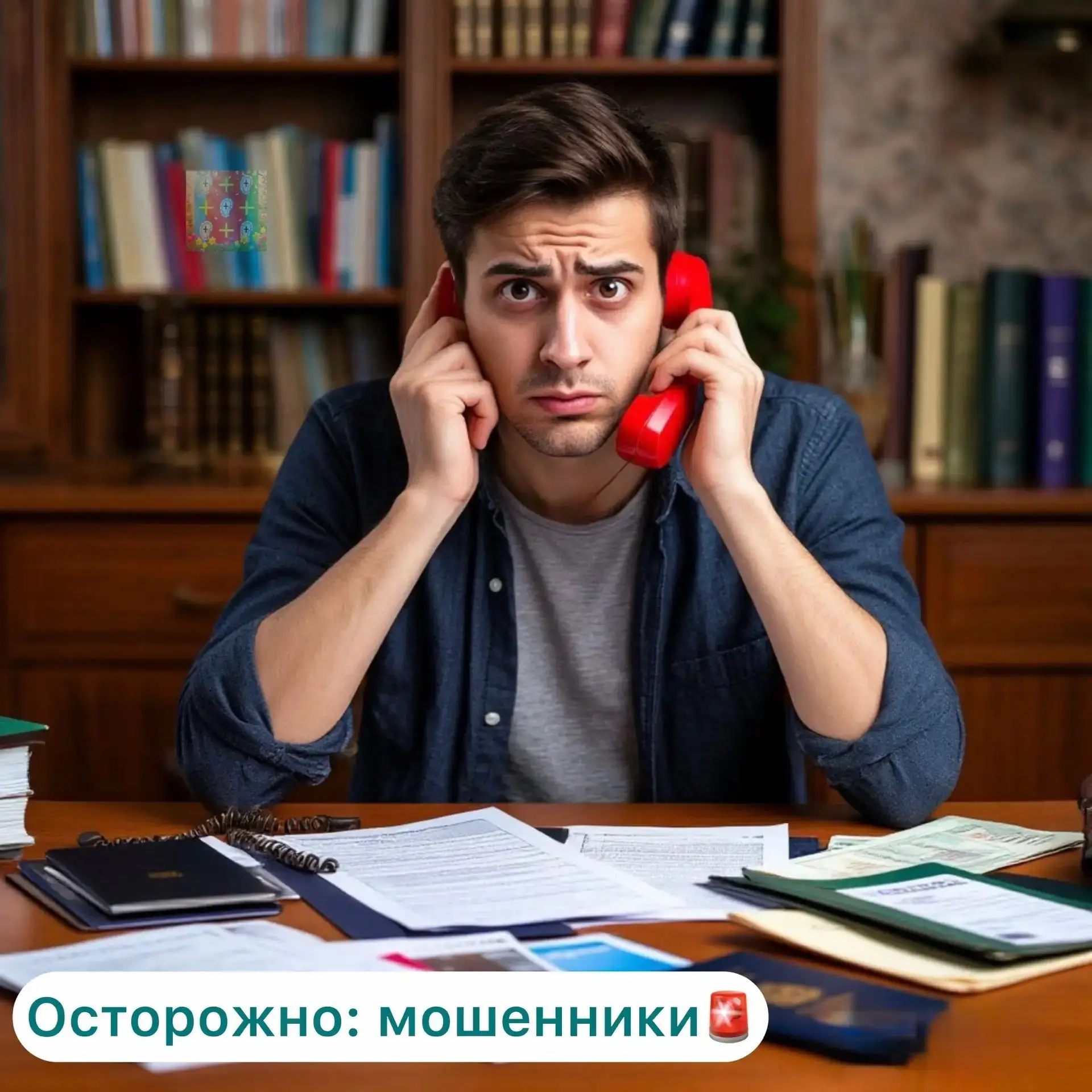 ☎❗В нашем округе участились случаи, когда мошенник звонит на стационарный (домашний) те...