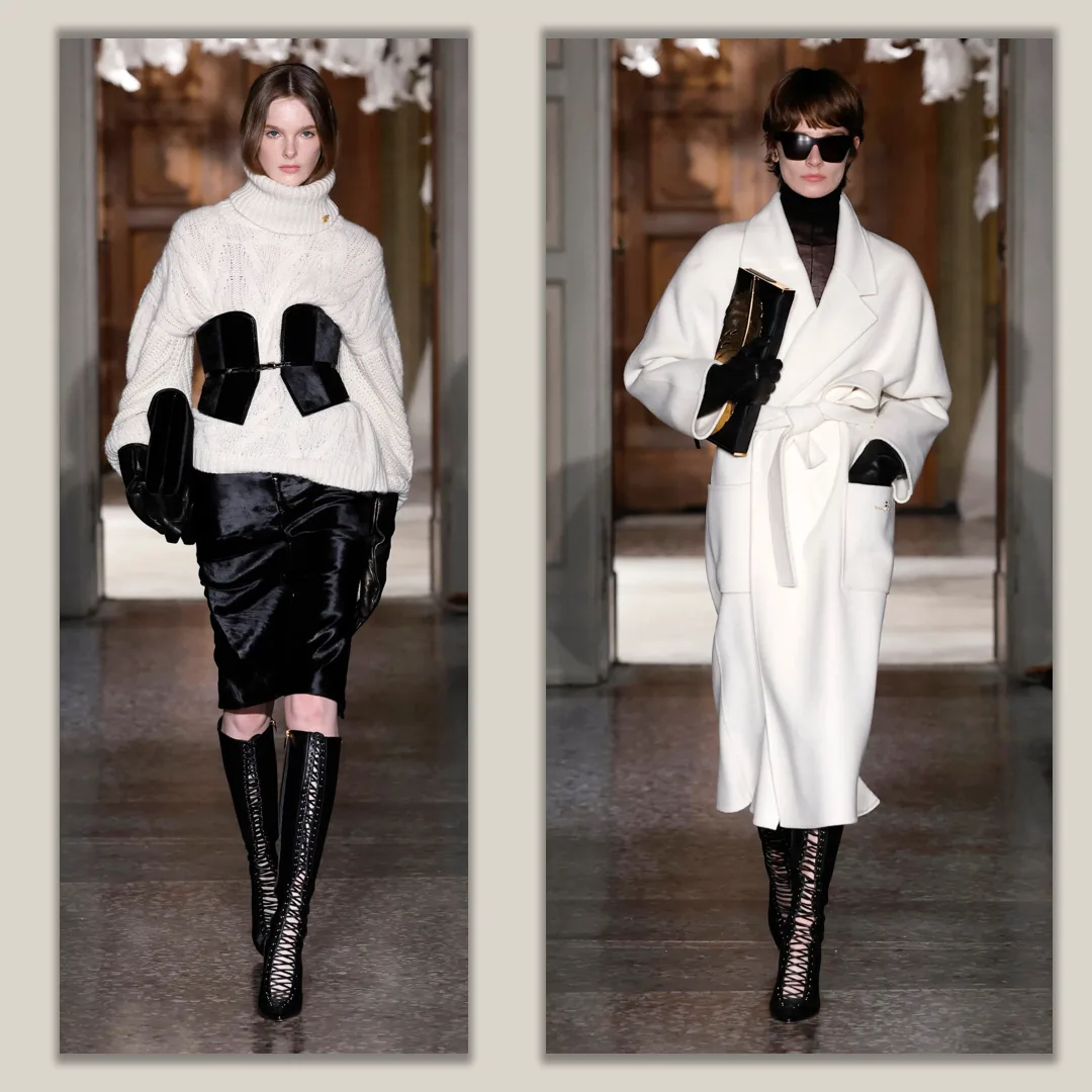 Модные черно-белые сочетания

(Образы от Elisabetta Franchi, показы осень-зима 26/27)

Вот для сравн