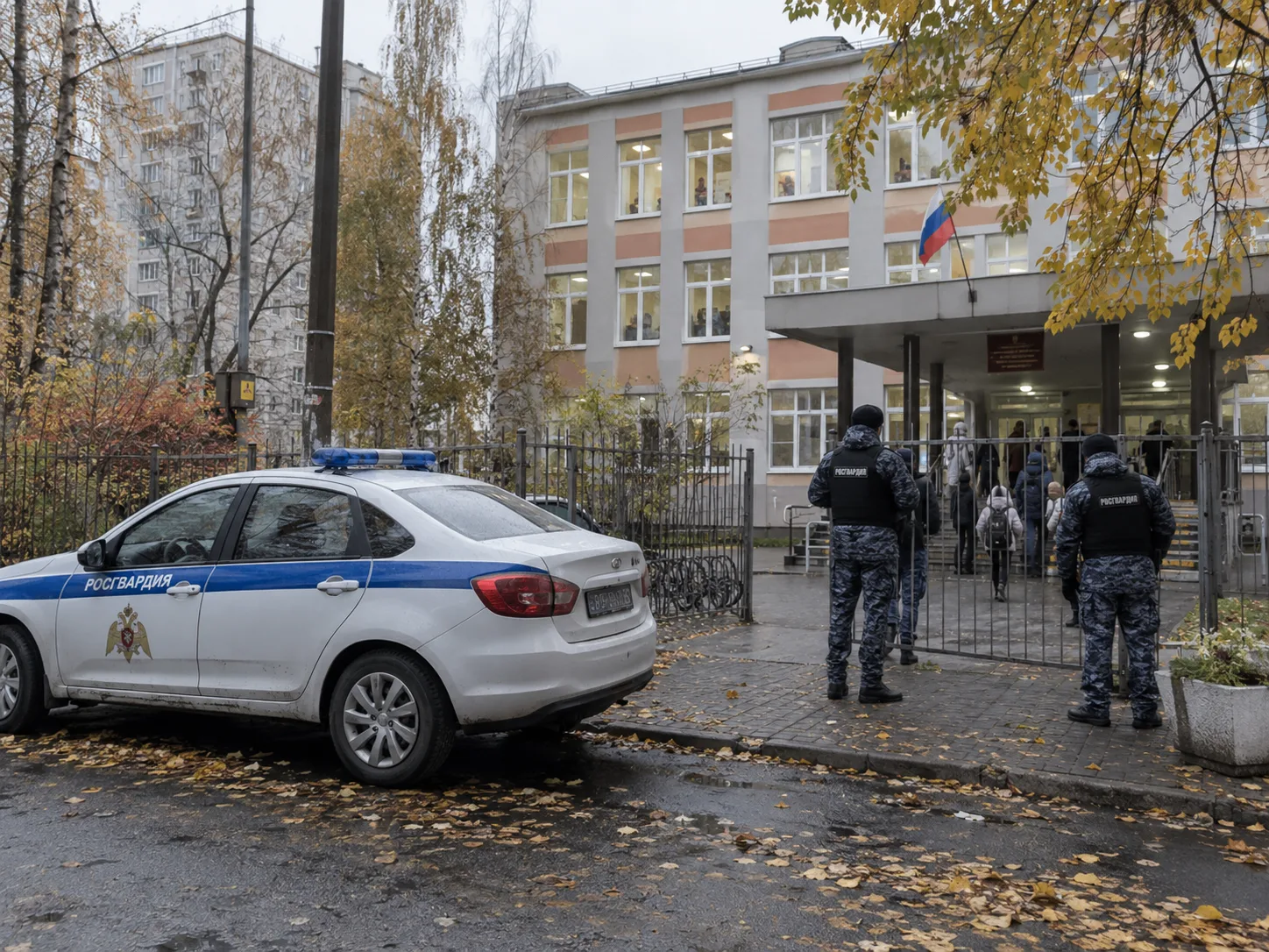 🚨 У школы в Учебном переулке задержали нарушителя