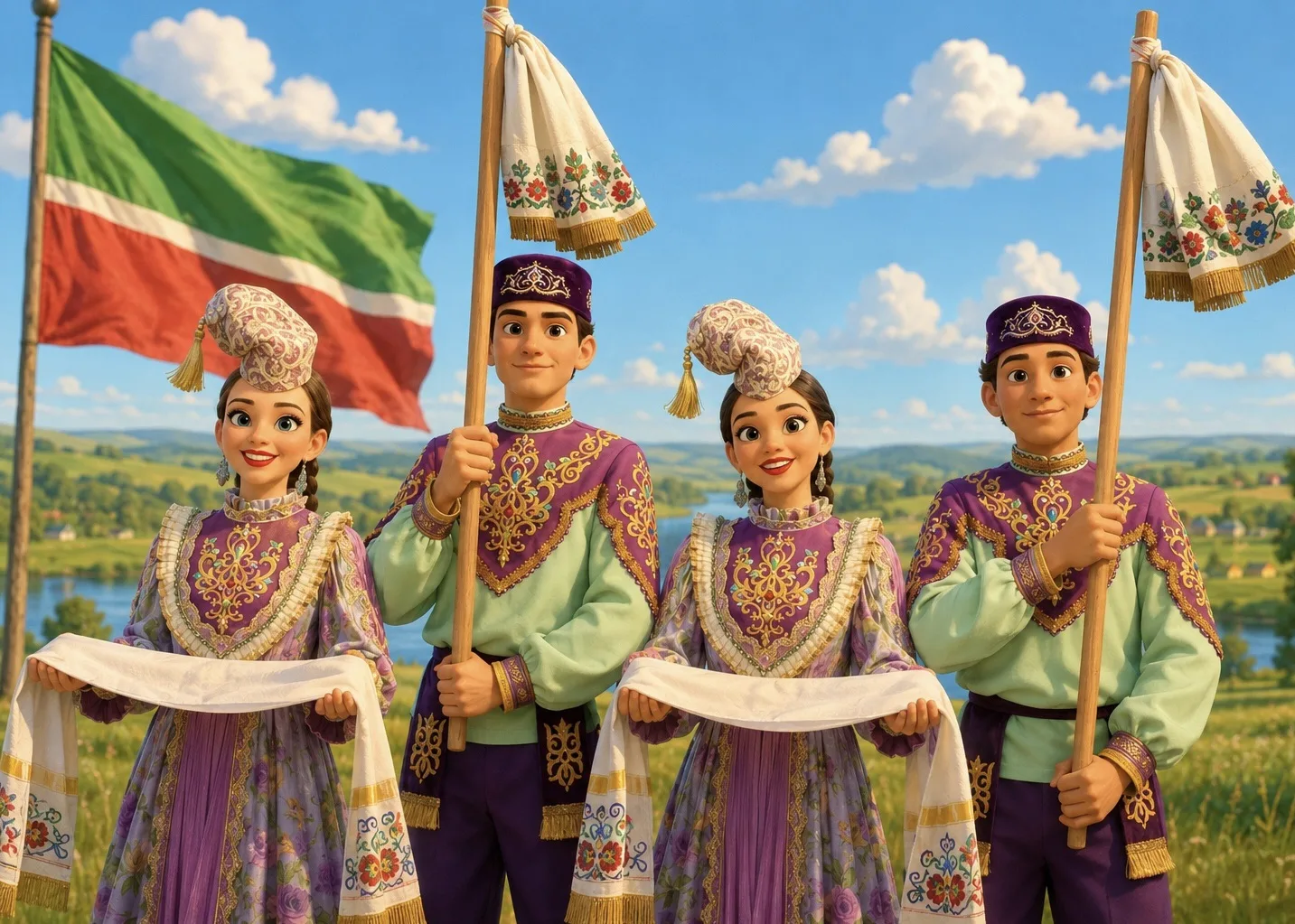 С Днём Республики Татарстан! 💚🤍❤️