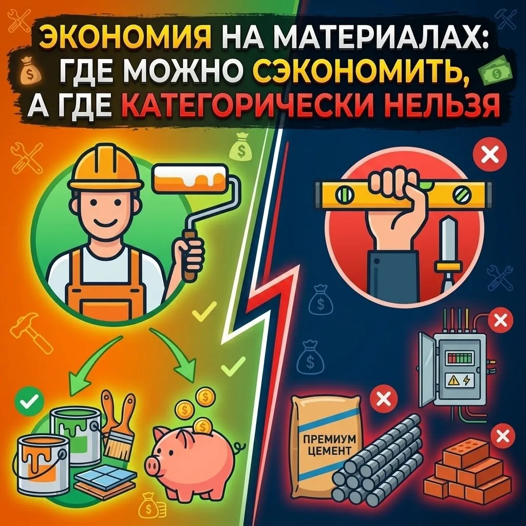 Ремонт всегда связан с бюджетом, и желание сэкономить естественно. Но экономия бывает р...