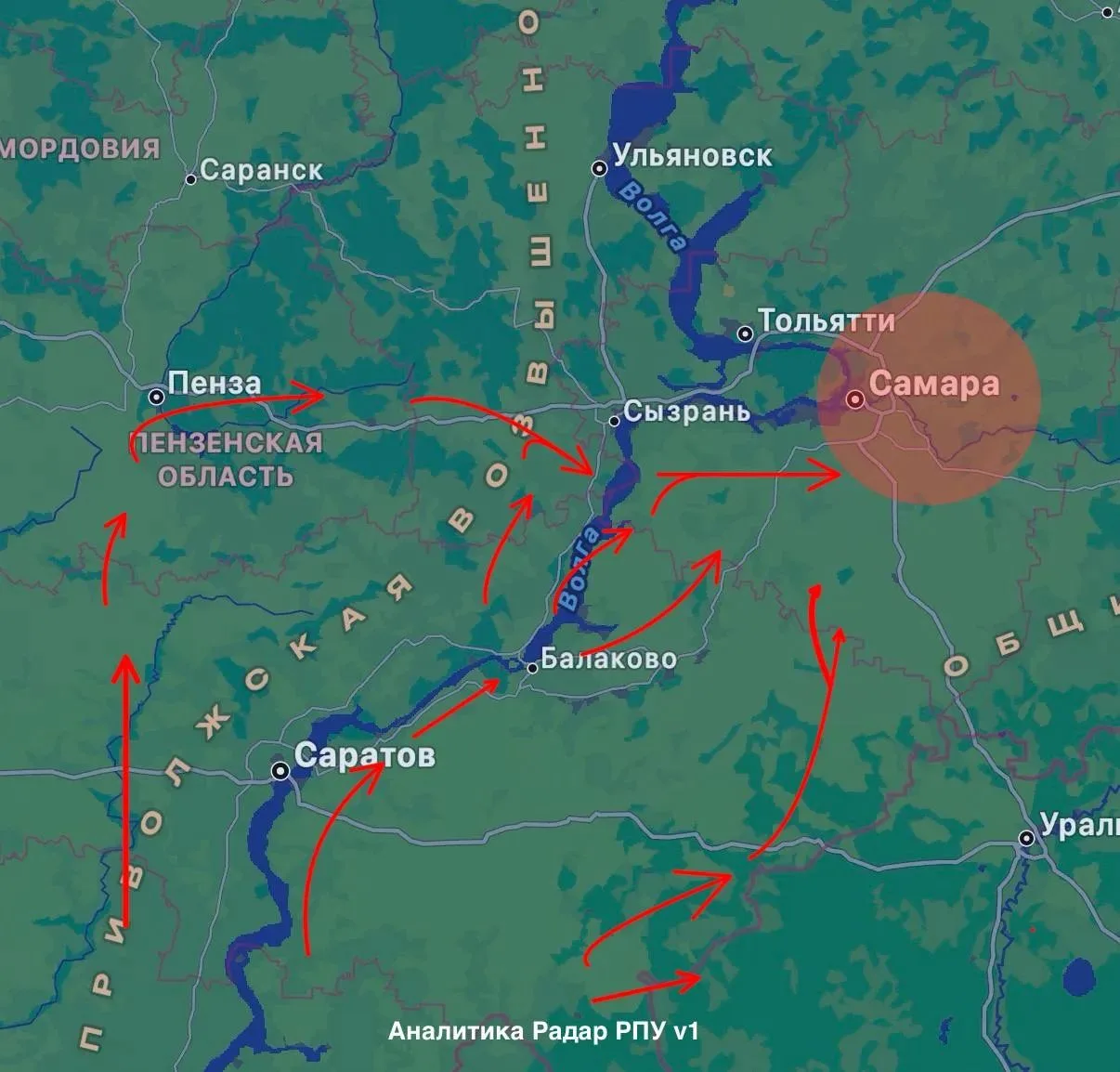 ❗️Аналитика полетов и атаки БПЛА на Самарскую область 2.10