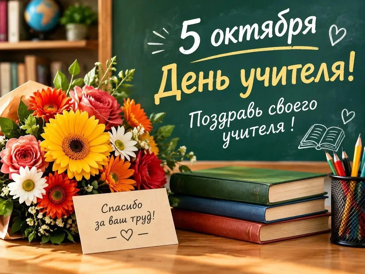 🍂 Скоро 5 ОКТЯБРЯ — ДЕНЬ УЧИТЕЛЯ!