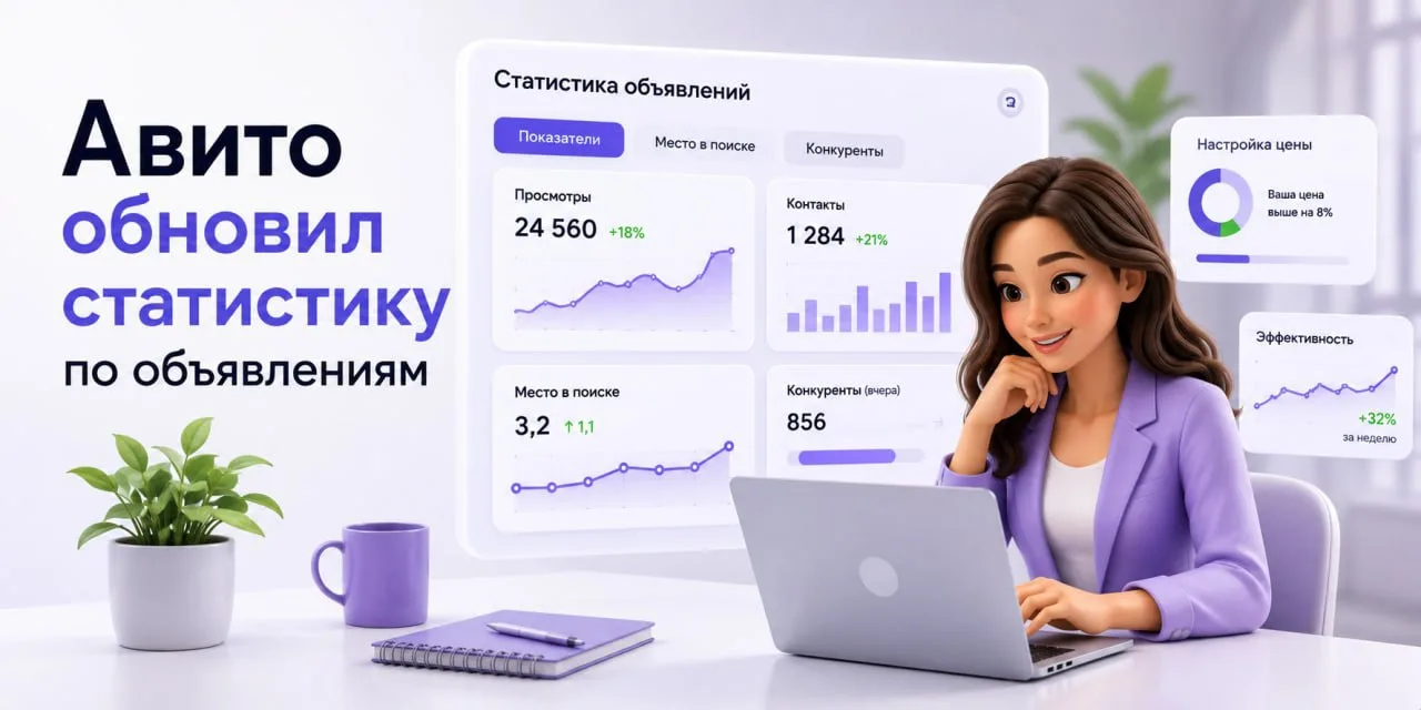 📊 Авито обновил статистику по объявлениям