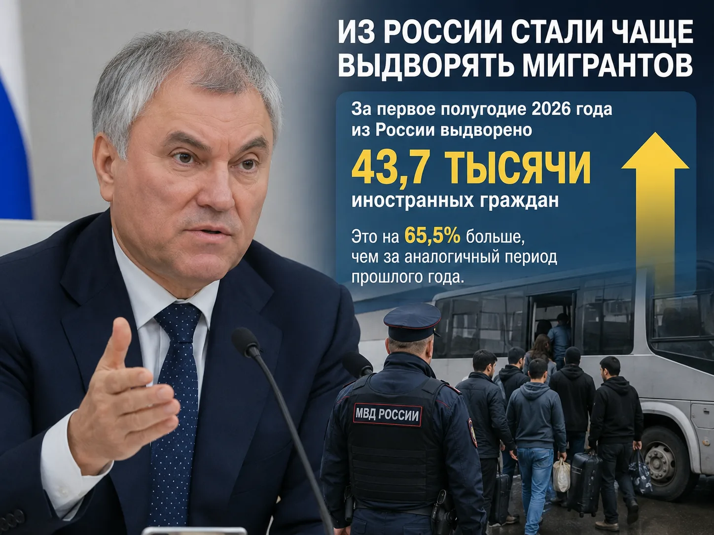 🚨 Из России стали чаще выдворять мигрантов. Володин назвал новые цифры

Председатель Госдумы Вячесл