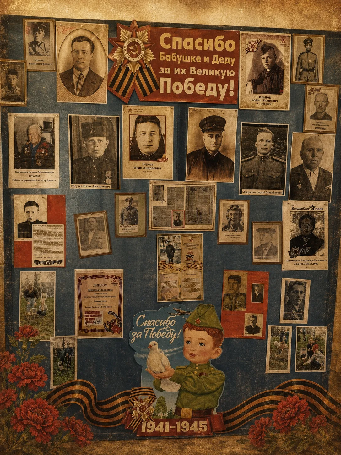 🌟 Фото-выставка «Спасибо Бабушке и Деду за их Великую Победу» 🌟