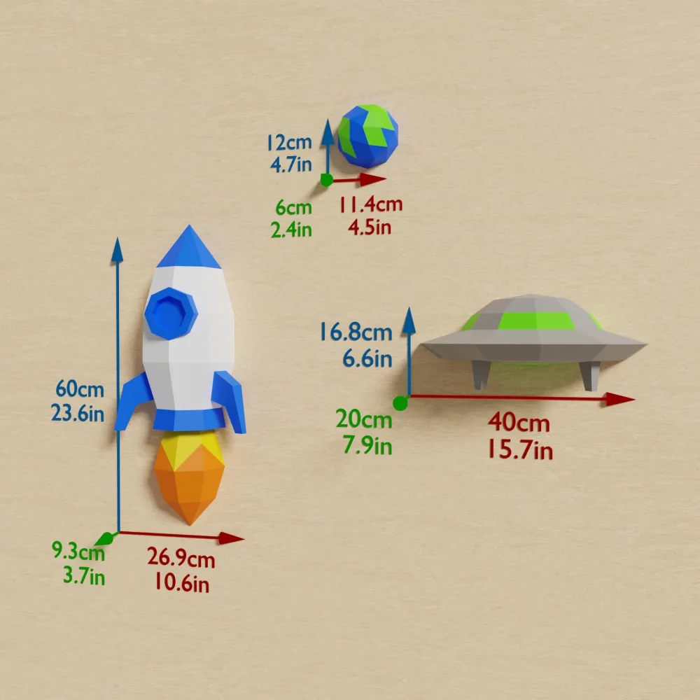 📚 Ракета и летающая тарелка / Rocket and flying saucer
