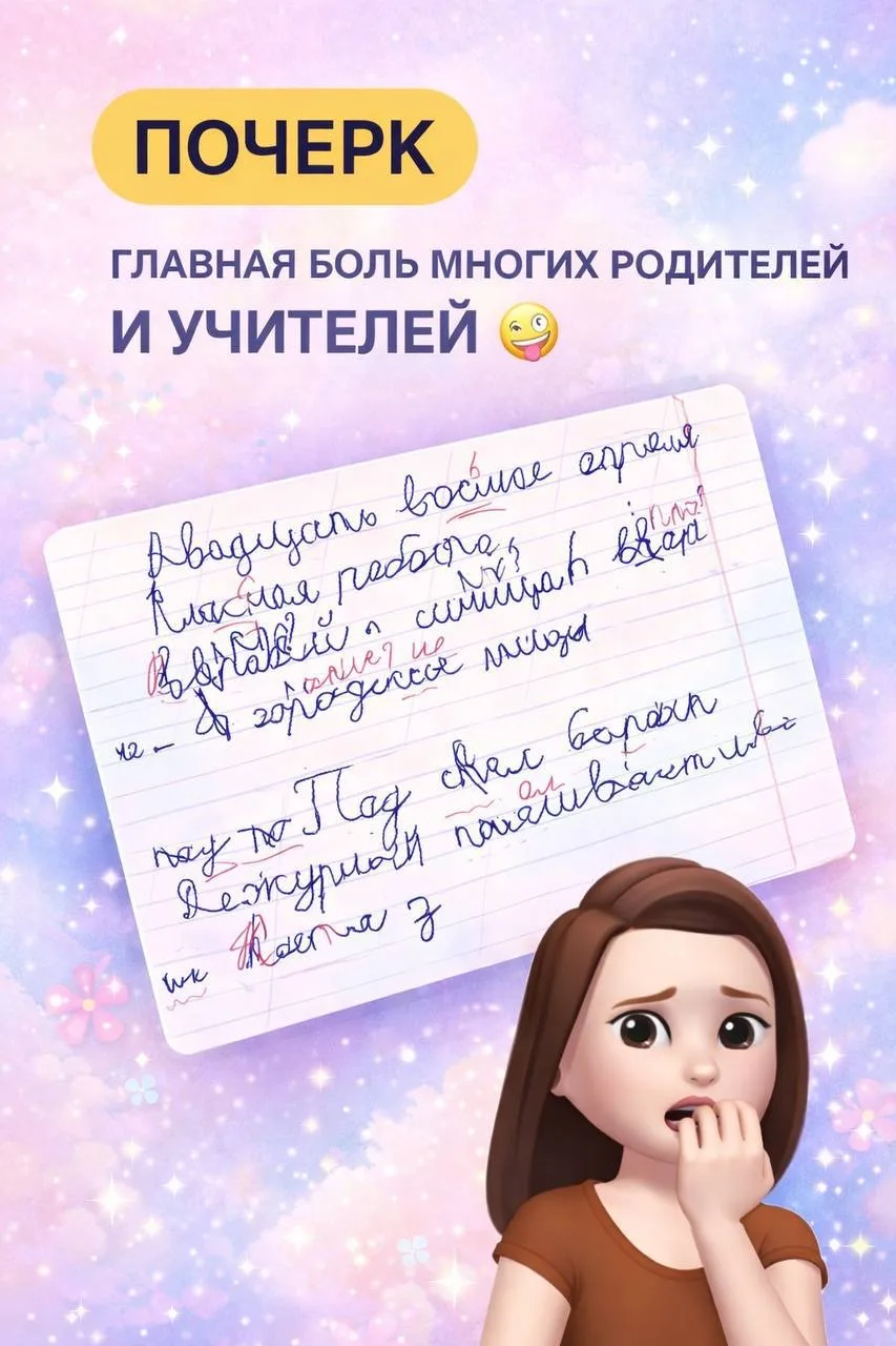 💭Он старается, но всё равно криво…
💭Пишет медленно и устает
💭Ненавидит писать

Если эти фразы вам