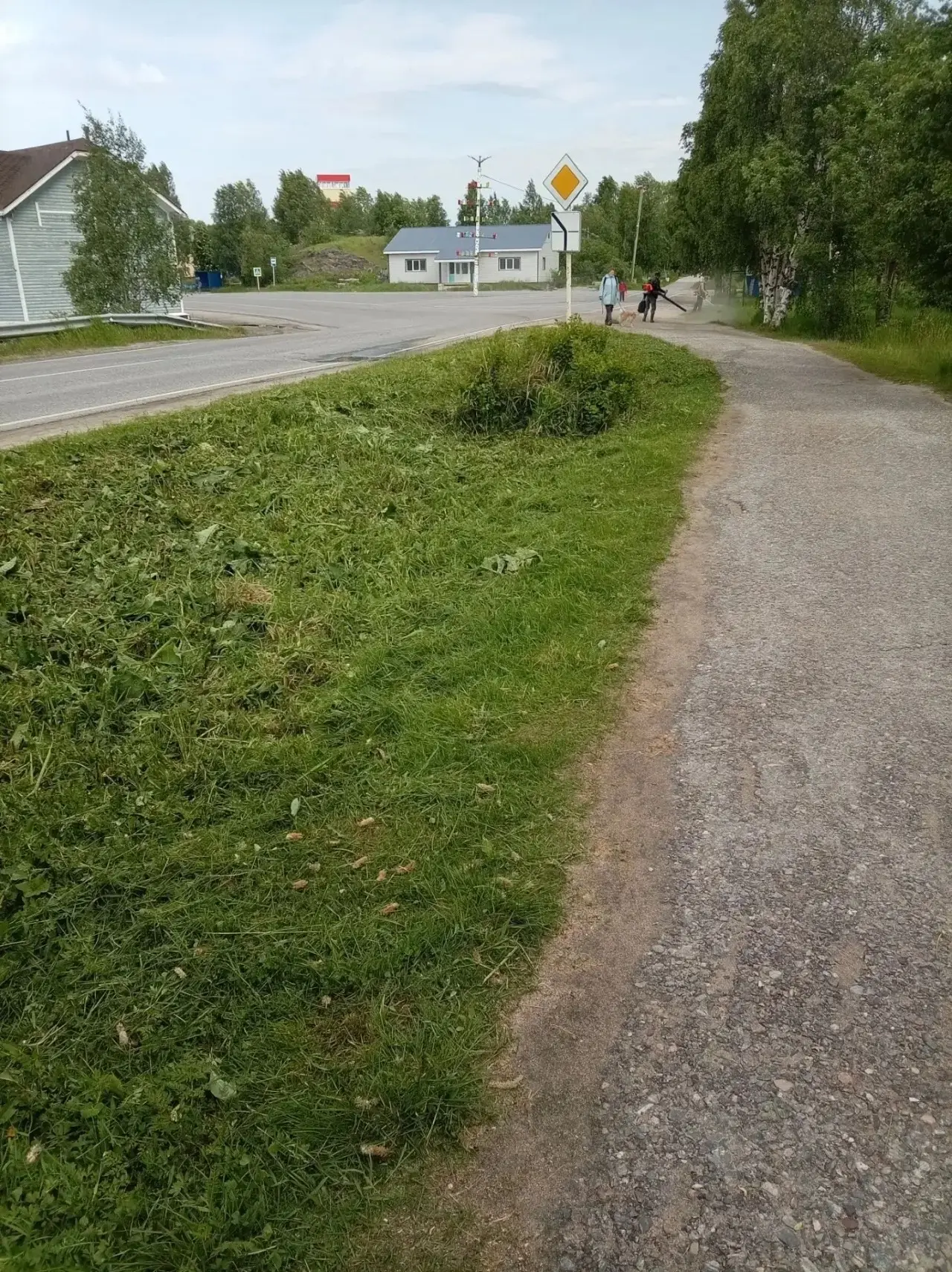 🌿 Специалисты выполнили покос травы на Мостовой у площади Октябрьская.