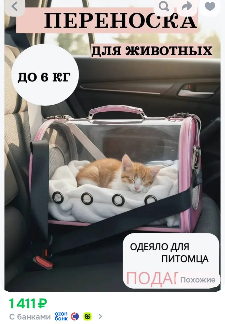 Сумка-переноска для кошек и собак 432530 см с подарком