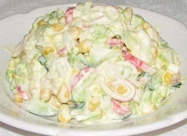 Крабовый салат с капустой