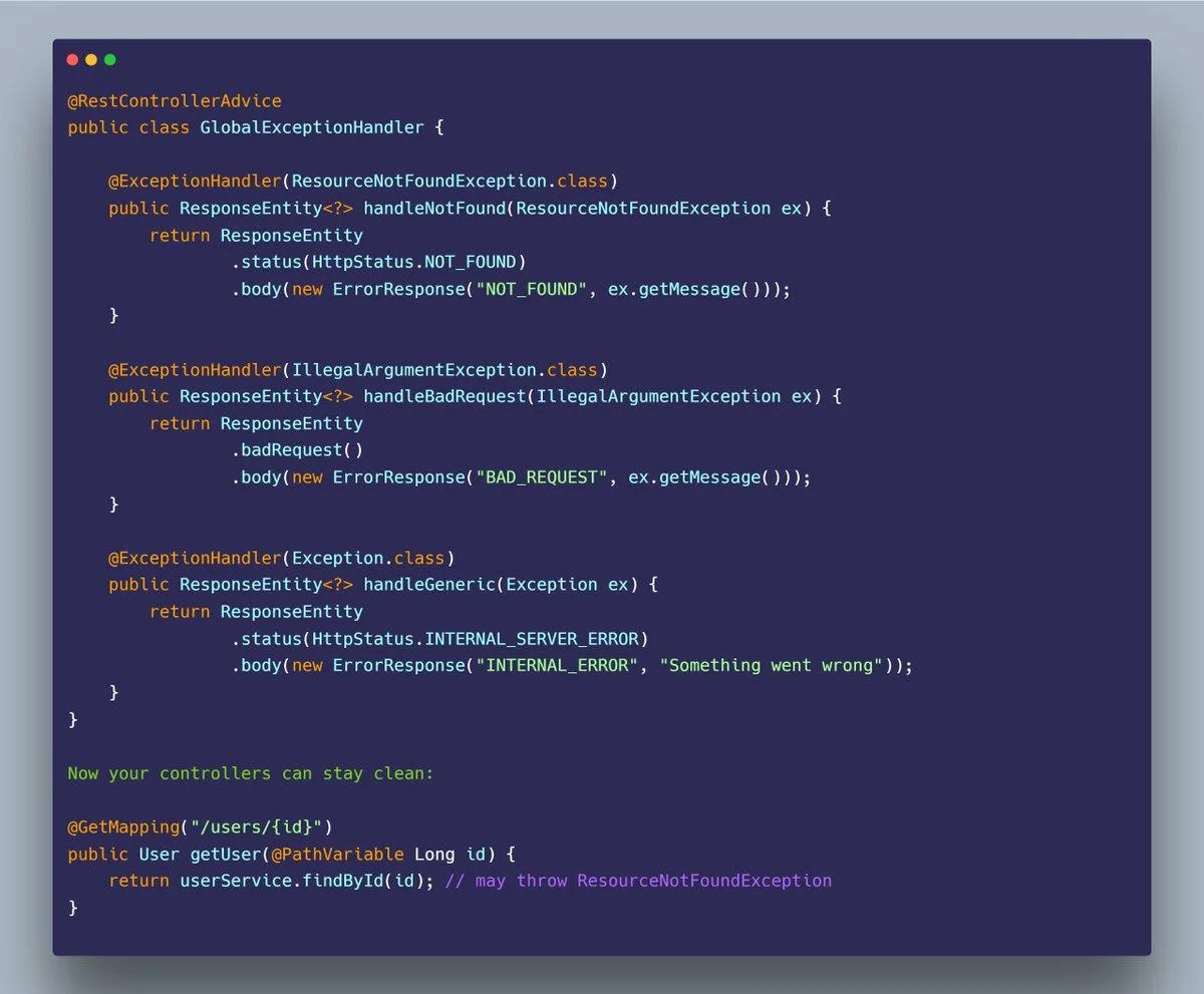 Spring Boot: уберите try/catch из контроллеров