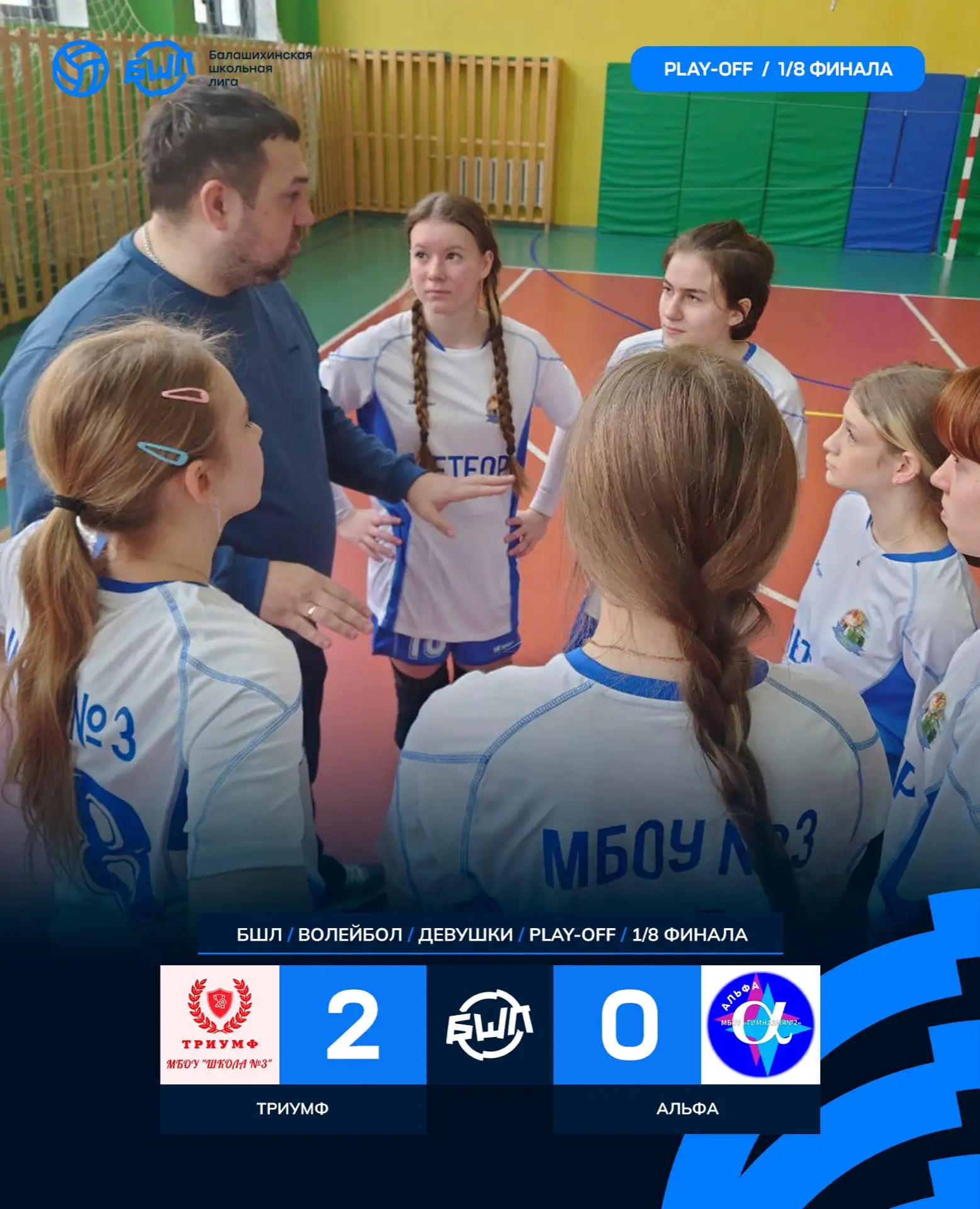 🏐Результат матча  1/8 финала.   2️⃣:0️⃣ 👏👏👏👏. Наша волейбольная команда (девочки) в 1/4. Тренер-наст