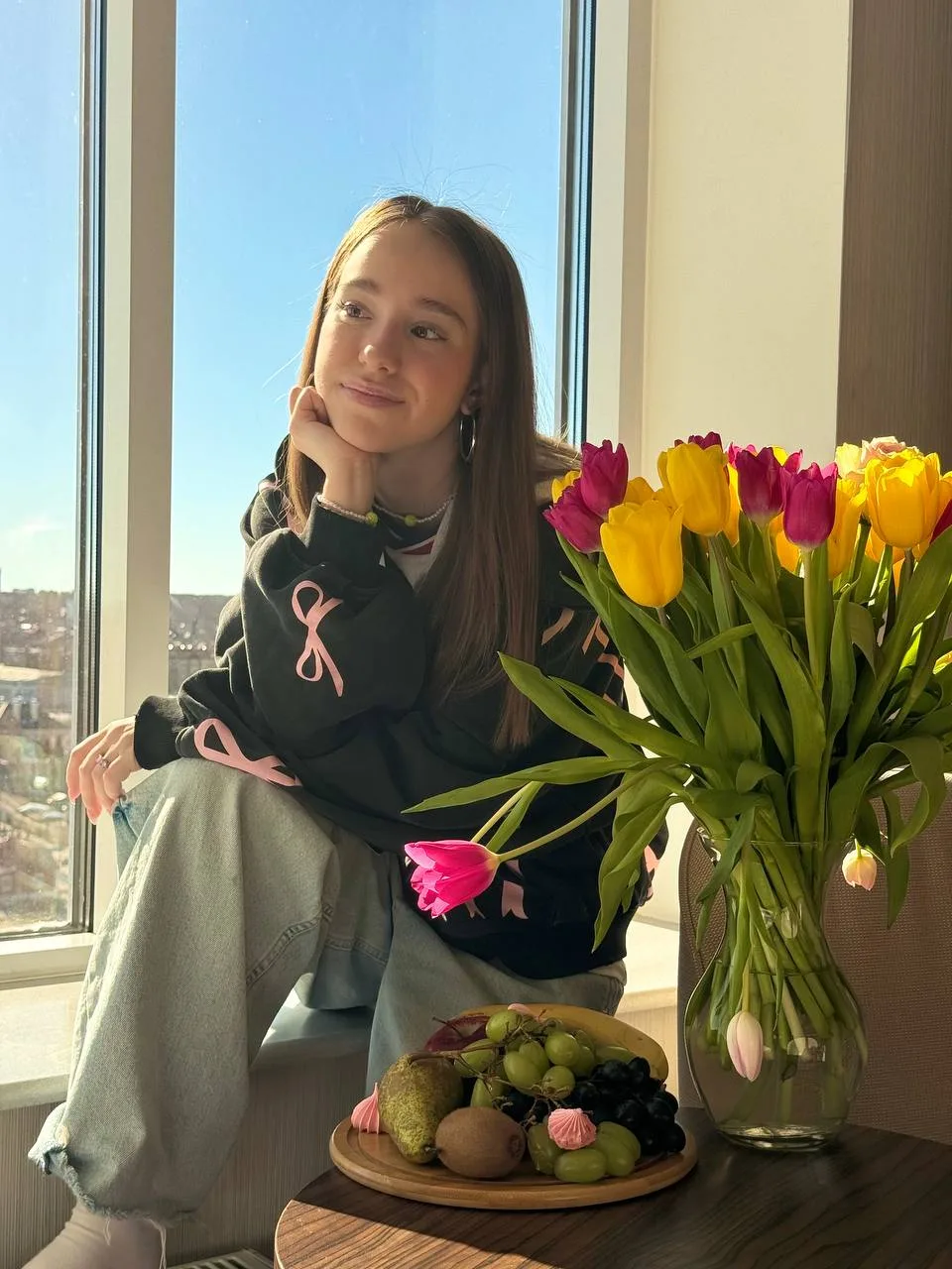 🌷 Яркий кадр с цветами и солнечным настроением
