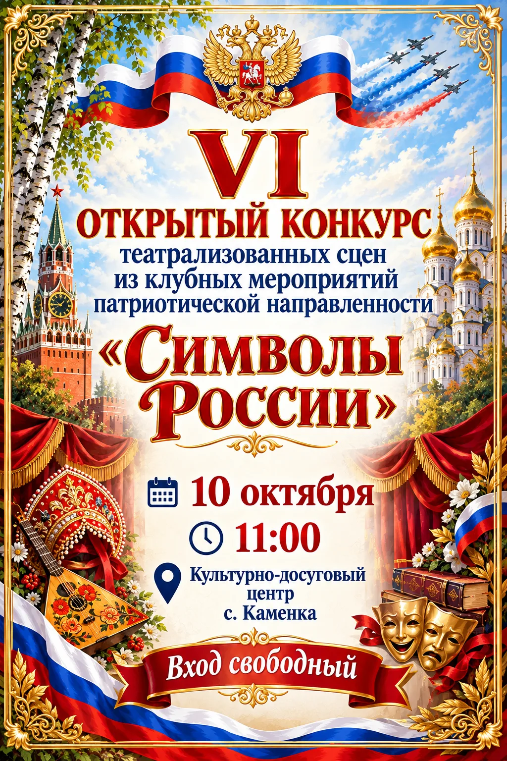 🇷🇺Дорогие друзья! Приглашаем вас в Культурно-досуговый центр с. Каменка на VI районны...