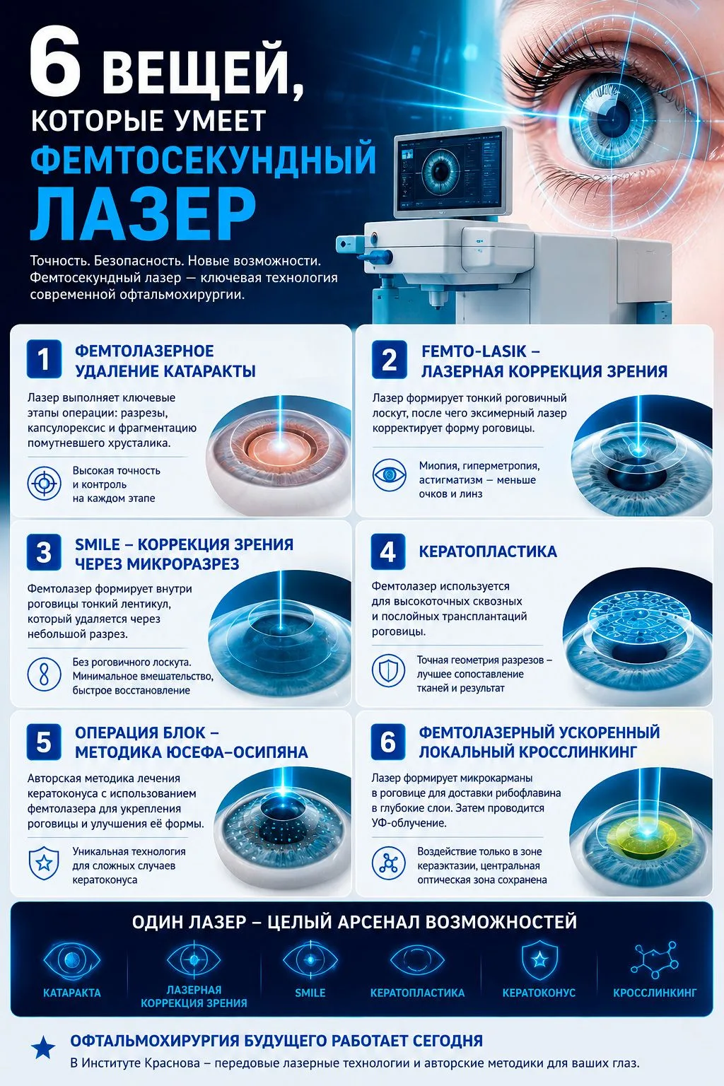 🔬 Фемтосекундный лазер: 6 современных методик его использования