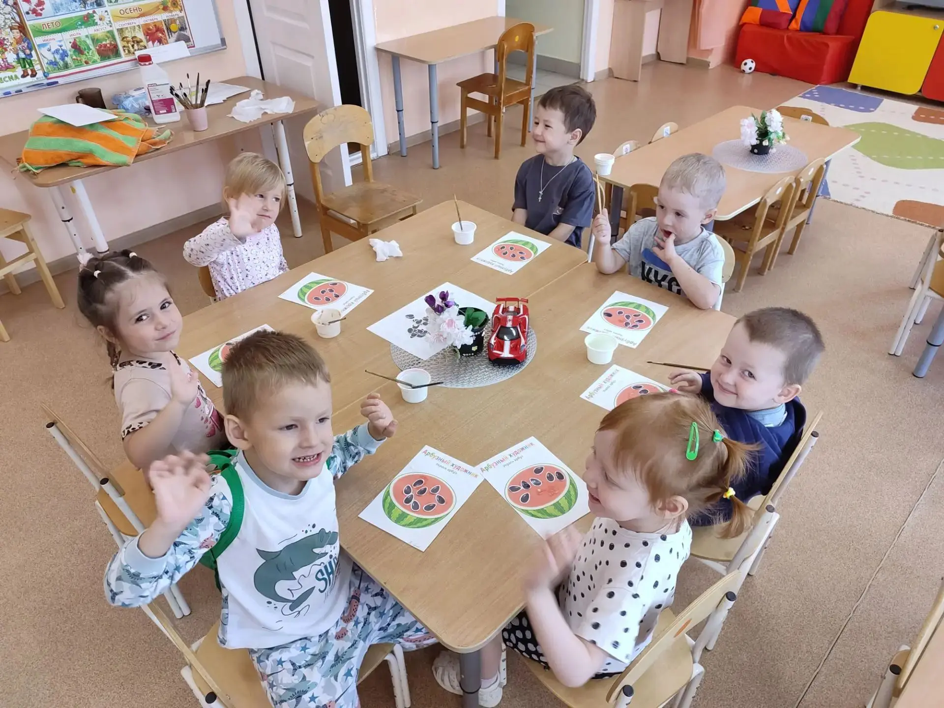 День арбуза в младшей группе! 🍉