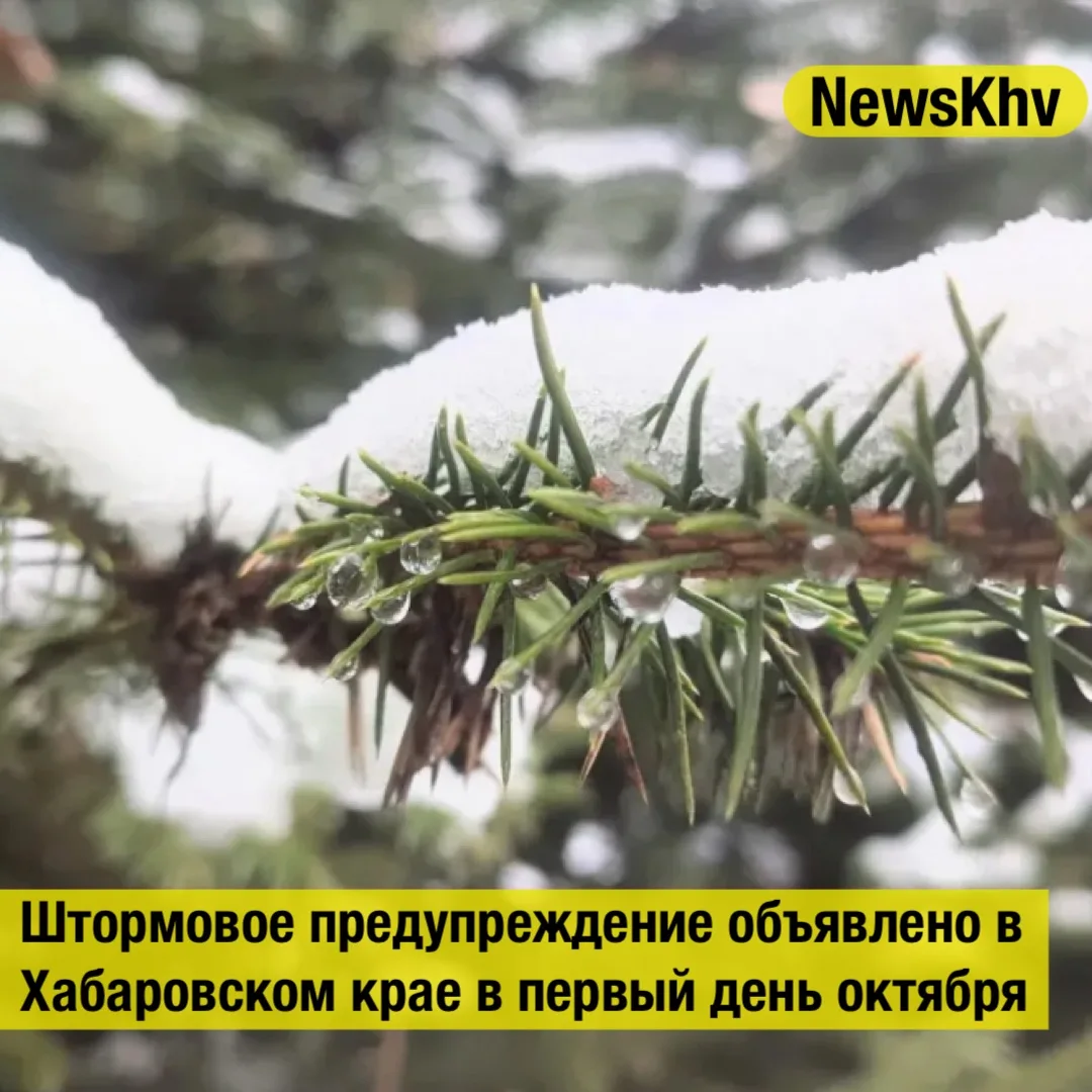 ⚠️Штормовое предупреждение объявлено в Хабаровском крае в первый день октября