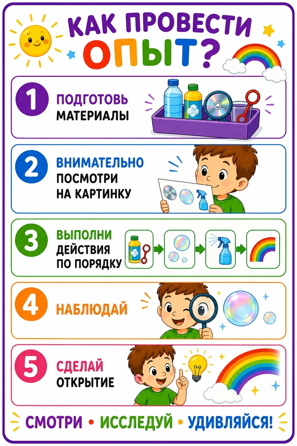 Как можно легко развлечь ребёнка летом с помощью не сложных опытов👍

 Смотрите наши карточки и удив