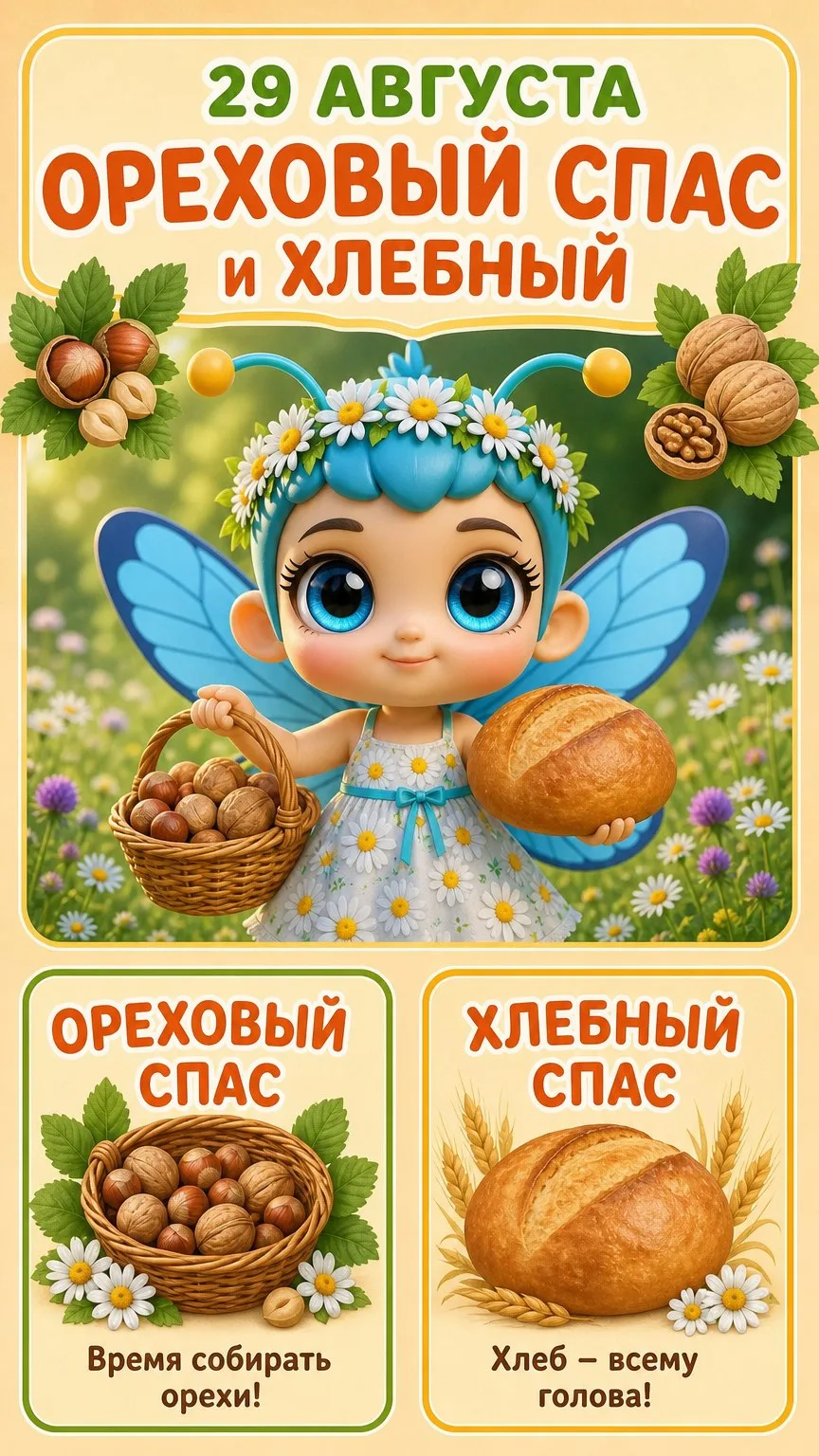 🎉 Ореховый Спас — 29 августа! 🎉