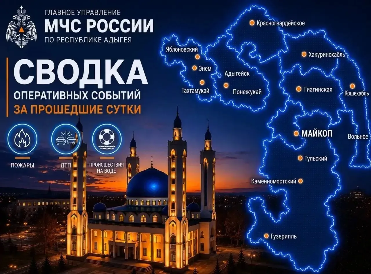 📢В Республике Адыгея за прошедшие сутки
