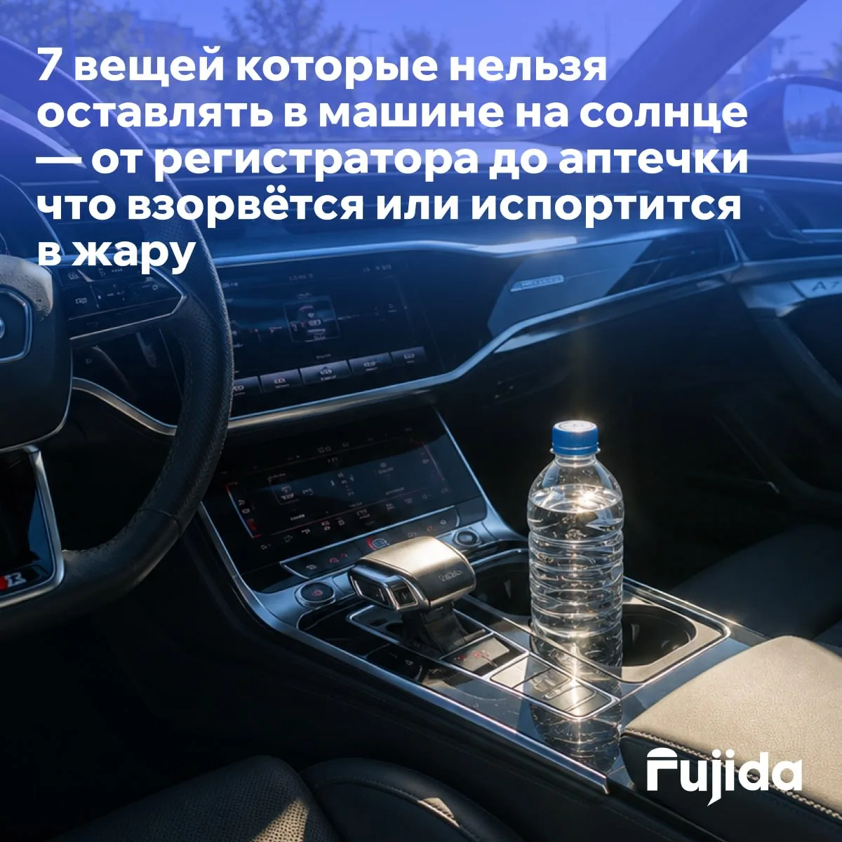 Что взорвётся в вашей машине этим летом?

🔥 В жару салон прогревается до +60°C — это настоящая печь